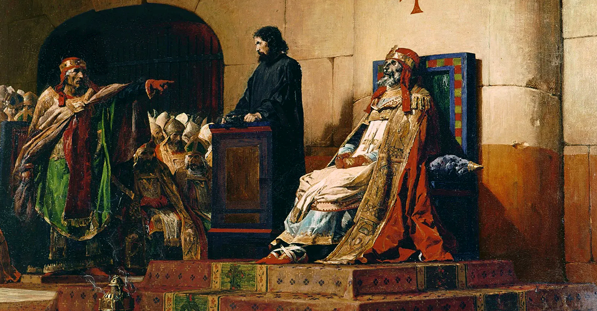 Jean-Paul Laurens' 1870 painting Le Pape Formose et Étienne VI