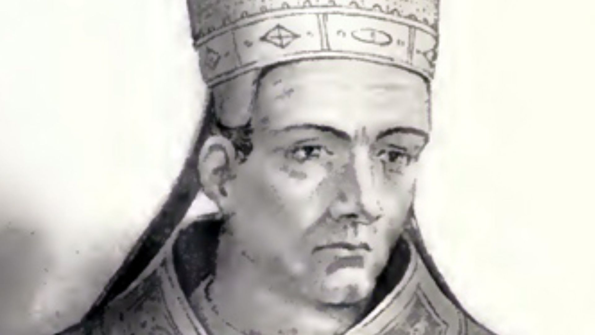 This illustration is from The Lives and Times of the Popes by Chevalier Artaud de Montor, New York: The Catholic Publication Society of America, 1911. It was originally published in 1842. Before Pope-elect Stephen was removed from most lists of popes,Step
