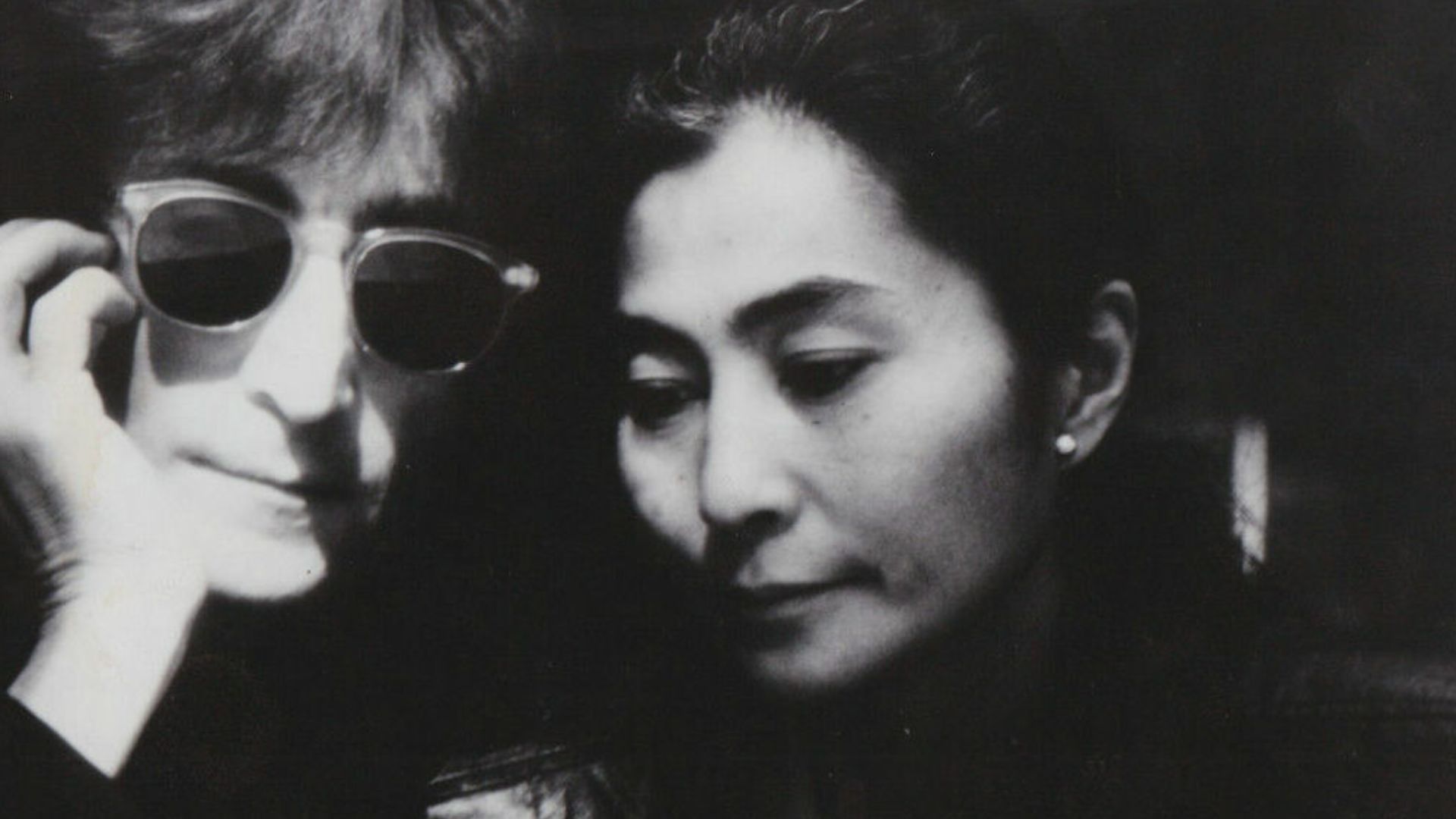 John Lennon and Yoko Ono in a 1980 publicity photo for their album Double Fantasy.