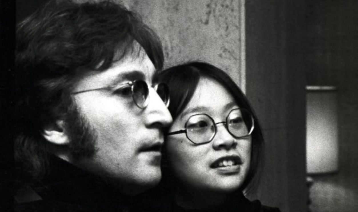John Lennon and May Pang during Jim Stacey Benefit at Century Plaza Hotel in Los Angeles, California, United States.
