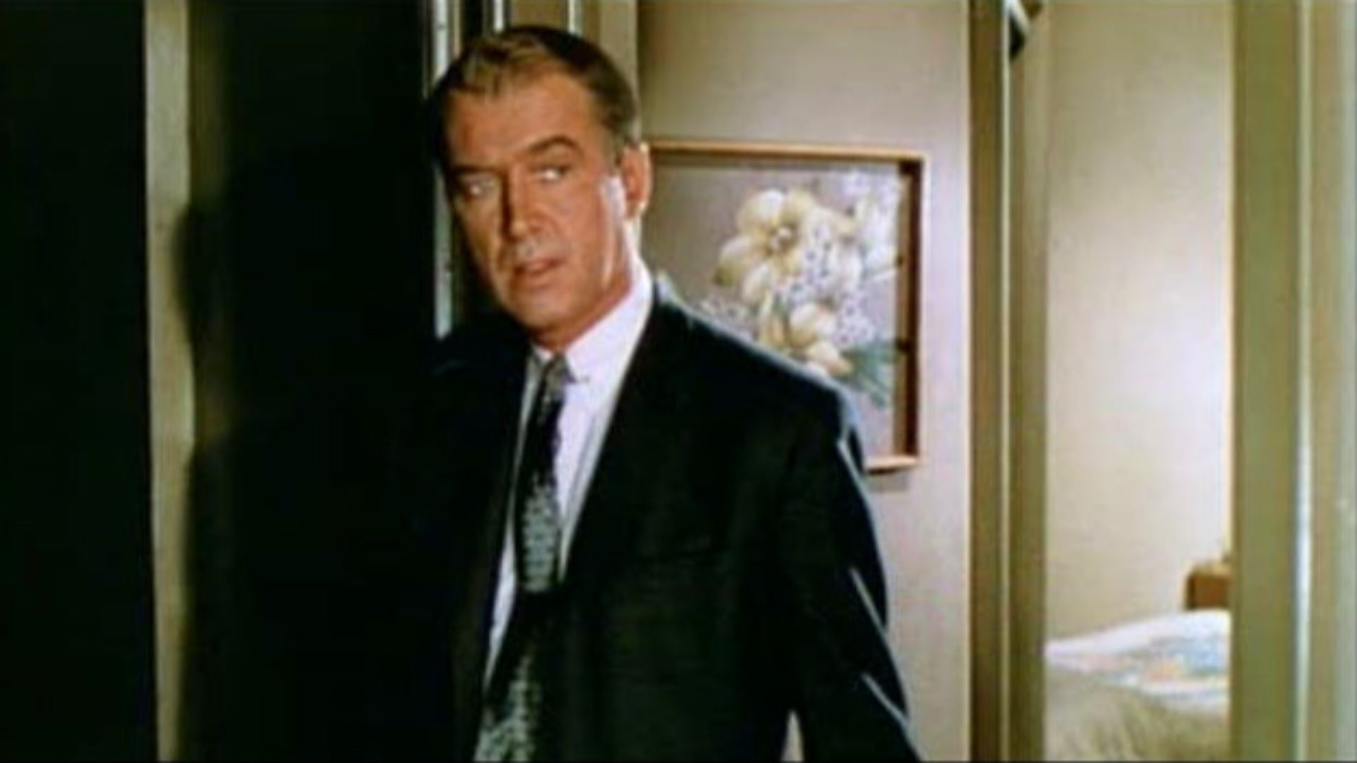 Screenshot from the original 1958 theatrical trailer for the film VertigoFrame taken from MPEG4.  Note: This version of the original 1958 theatrical trailer is of significantly lower quality than the 1996 restoration theatrical trailer.