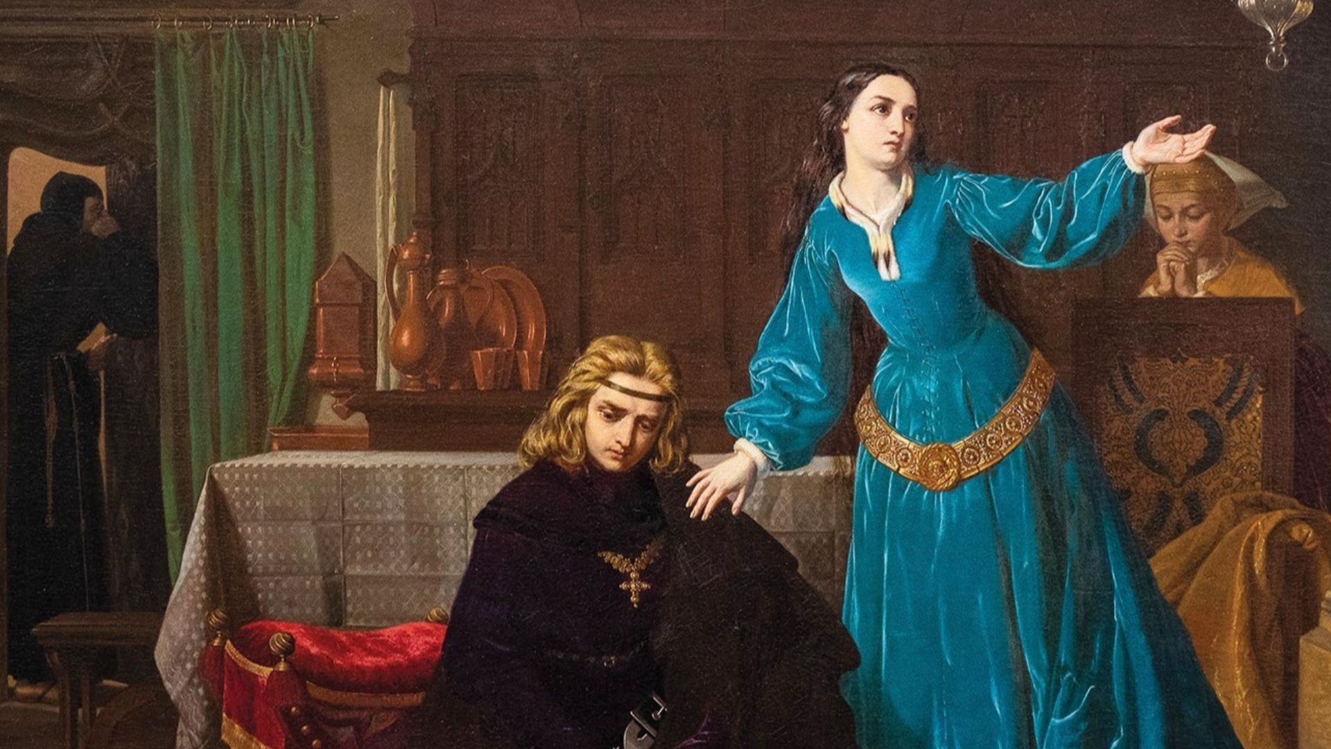 File:Florian Cynk - Ostatnie widzenie Jadwigi i Wilhelma w refektarzu kościoła 1869.jpg