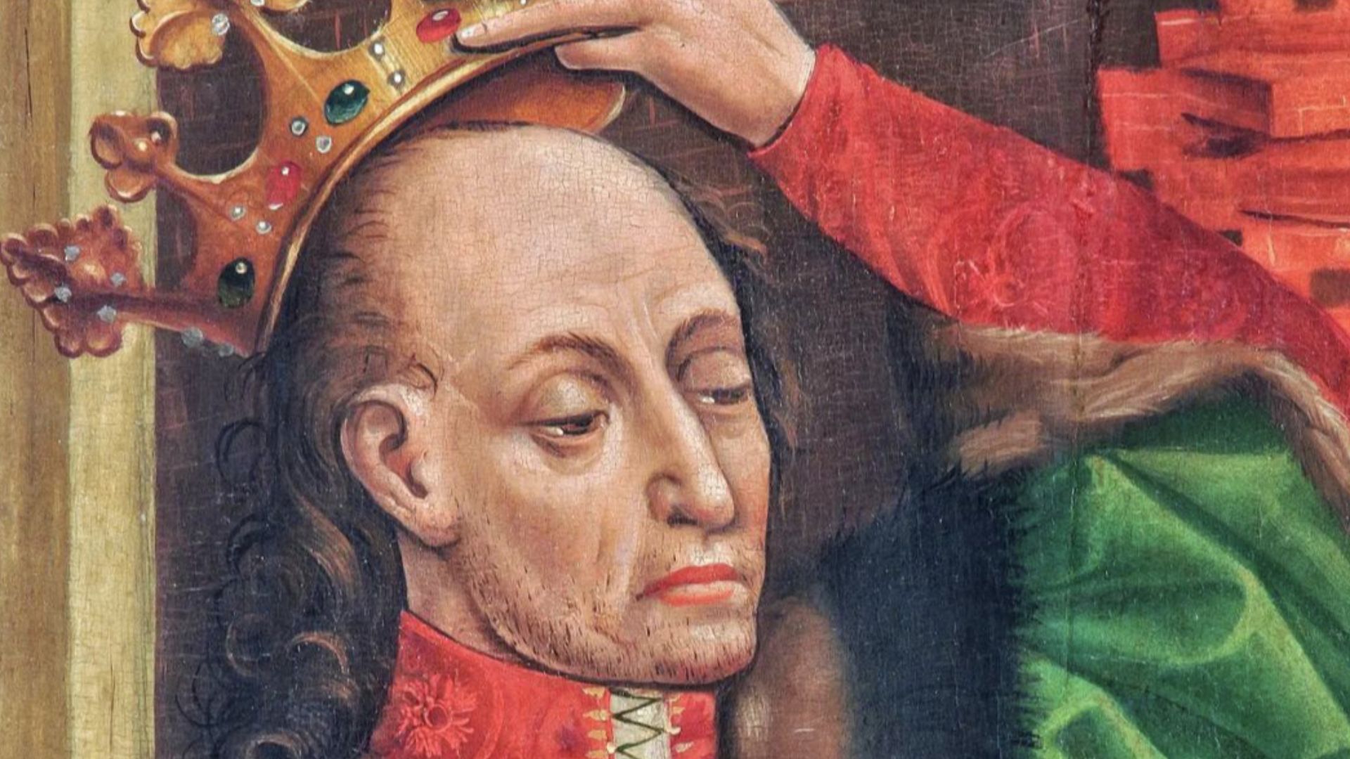 King Władysław II Jagiełło, detail of the Triptych of Our Lady of Sorrows in the Wawel Cathedral.