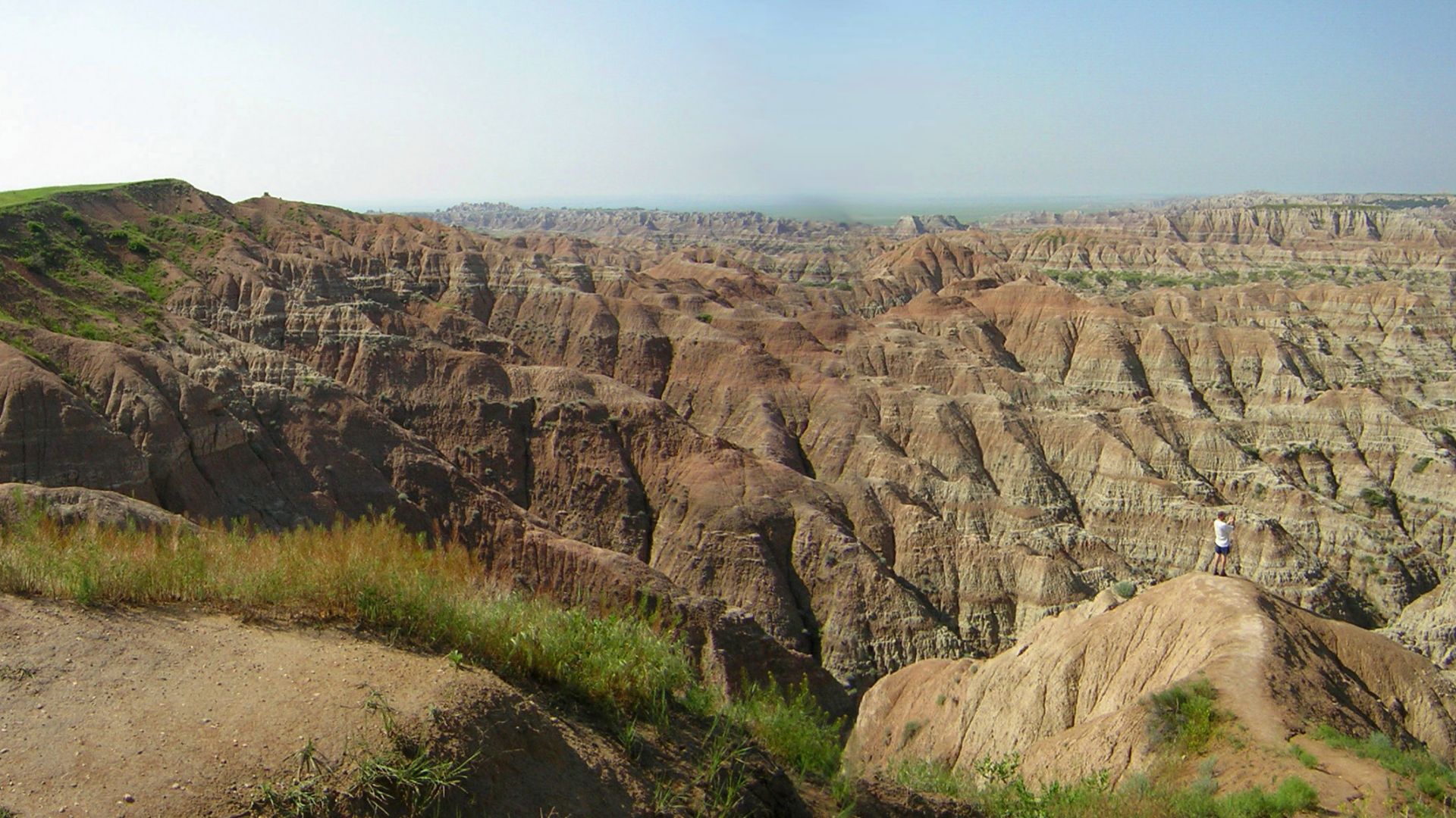 A panorama of Badlands National Park in South Dakota. Stitched together from separate photos in Photoshop.