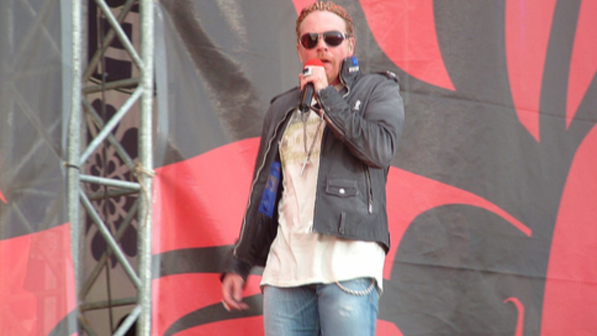 Axl Rose at the Download Festival in Donington, England.