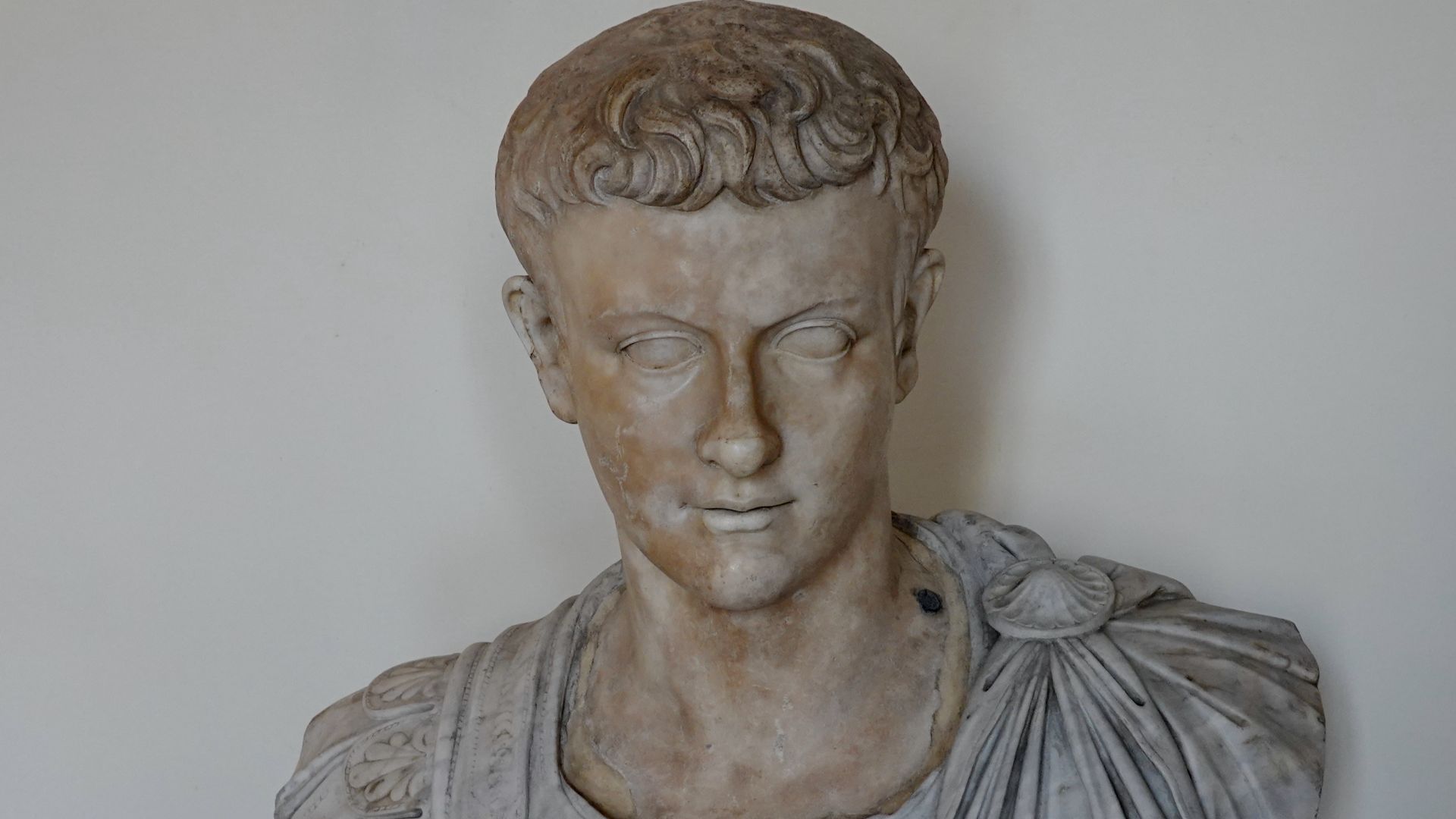 Head of the Roman emperor Caligula on a 16th-century bust. Venice, Museo Archeologico Nazionale, inv. 142.