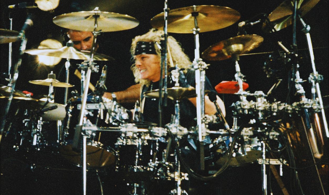 LONDON, UNITED KINGDOM - APRIL 20: Drummer Matt Sorum of Guns n Roses performs on stage on The Freddie Mercury Tribute Concert at Wembley Stadium on April 20th, 1992 in London, United Kingdom.