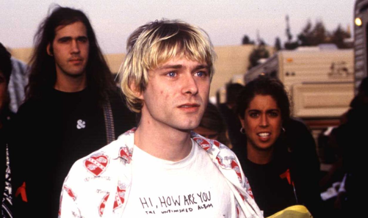 373272 01: 1992 Universal City, MTV Awards, Kurt Cobain