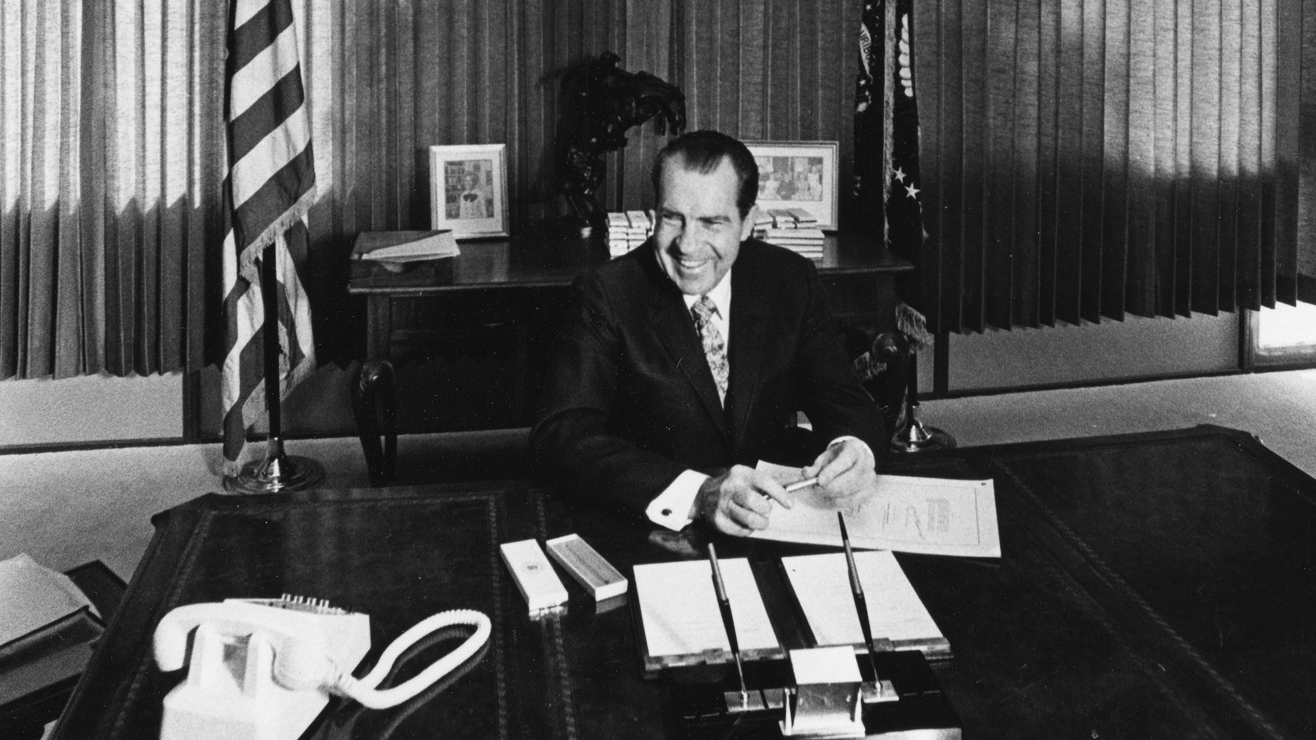 This is a photograph of President Richard Nixon signing as enacted, the National Environmental Policy Act of 1969 (S. 1075) is Public Law 91-190 (83 Stat. 852).