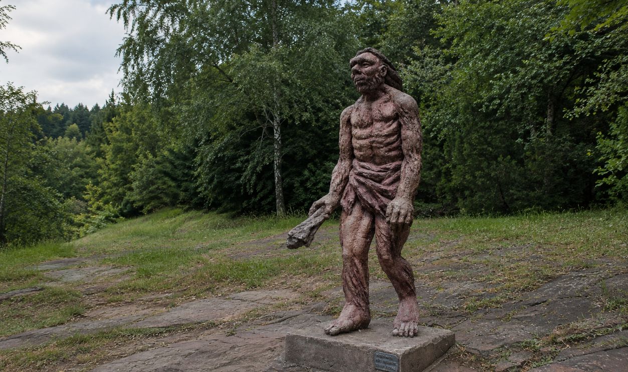 Neanderthal statue