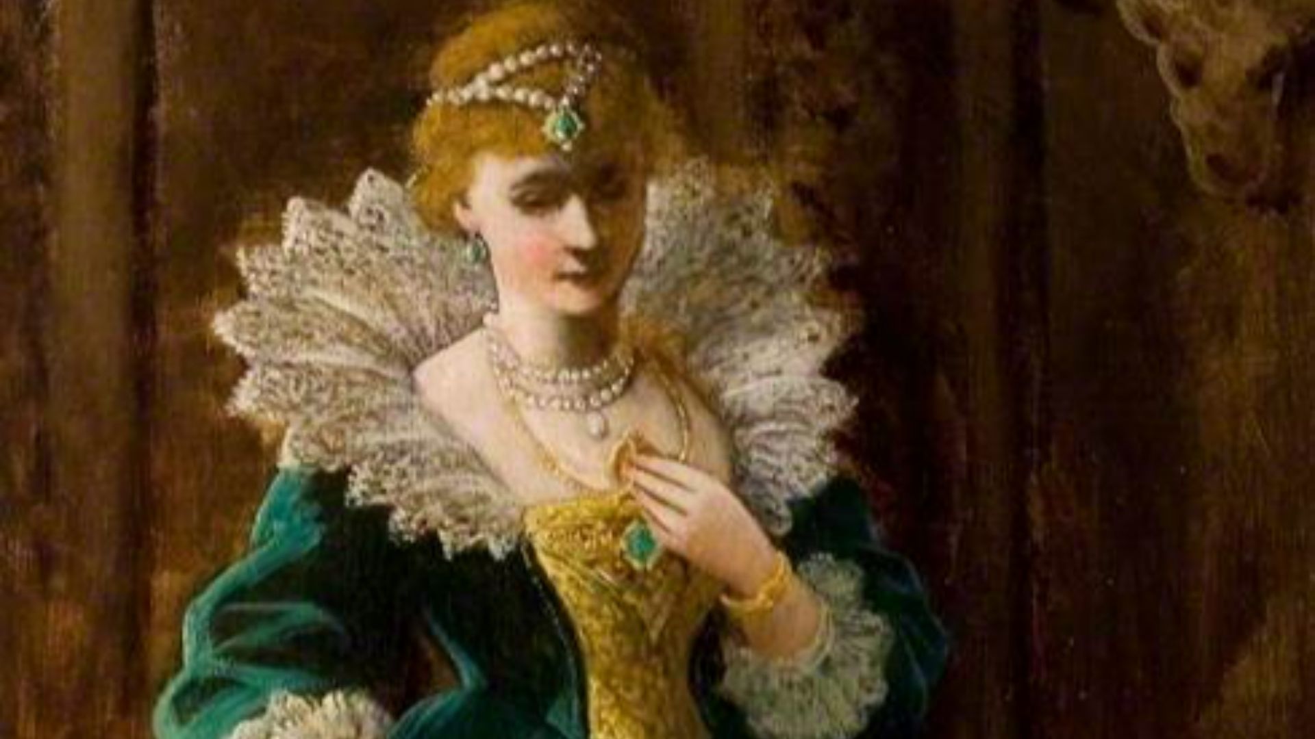 Amy Robsart (1532–1560), Looking at the Portrait of Leicester
Edward Charles Barnes (1830–1890)

Herbert Art Gallery & Museum