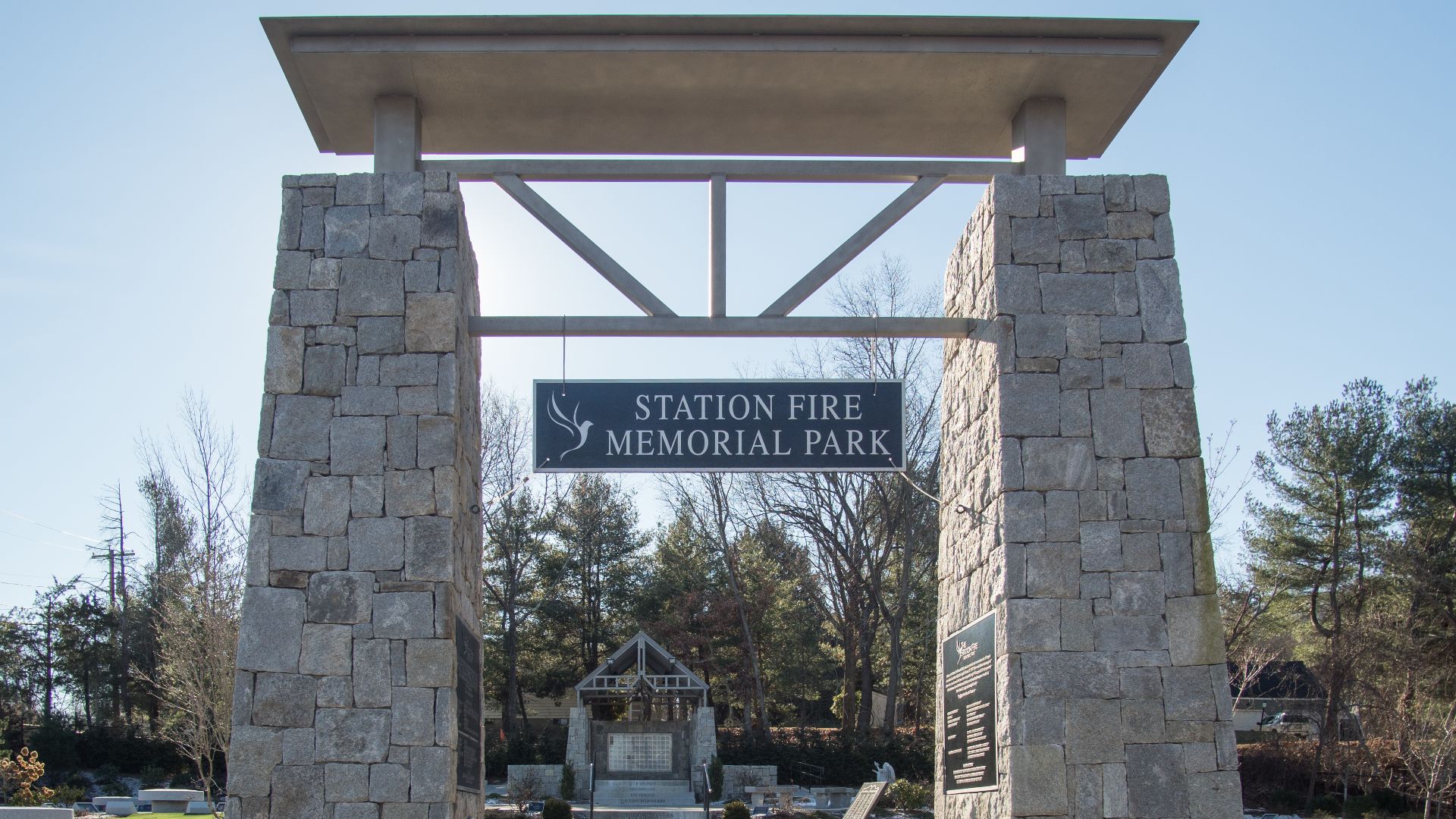 Station Fire Memorial Park in West Warwick, Rhode Island