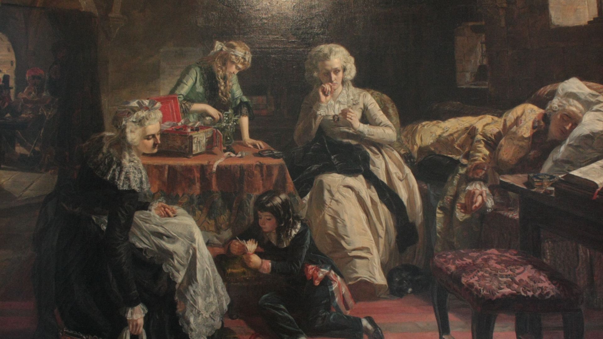 The Royal Family of France in the Prison of the Temple, by Edward Matthew Ward, 1851.