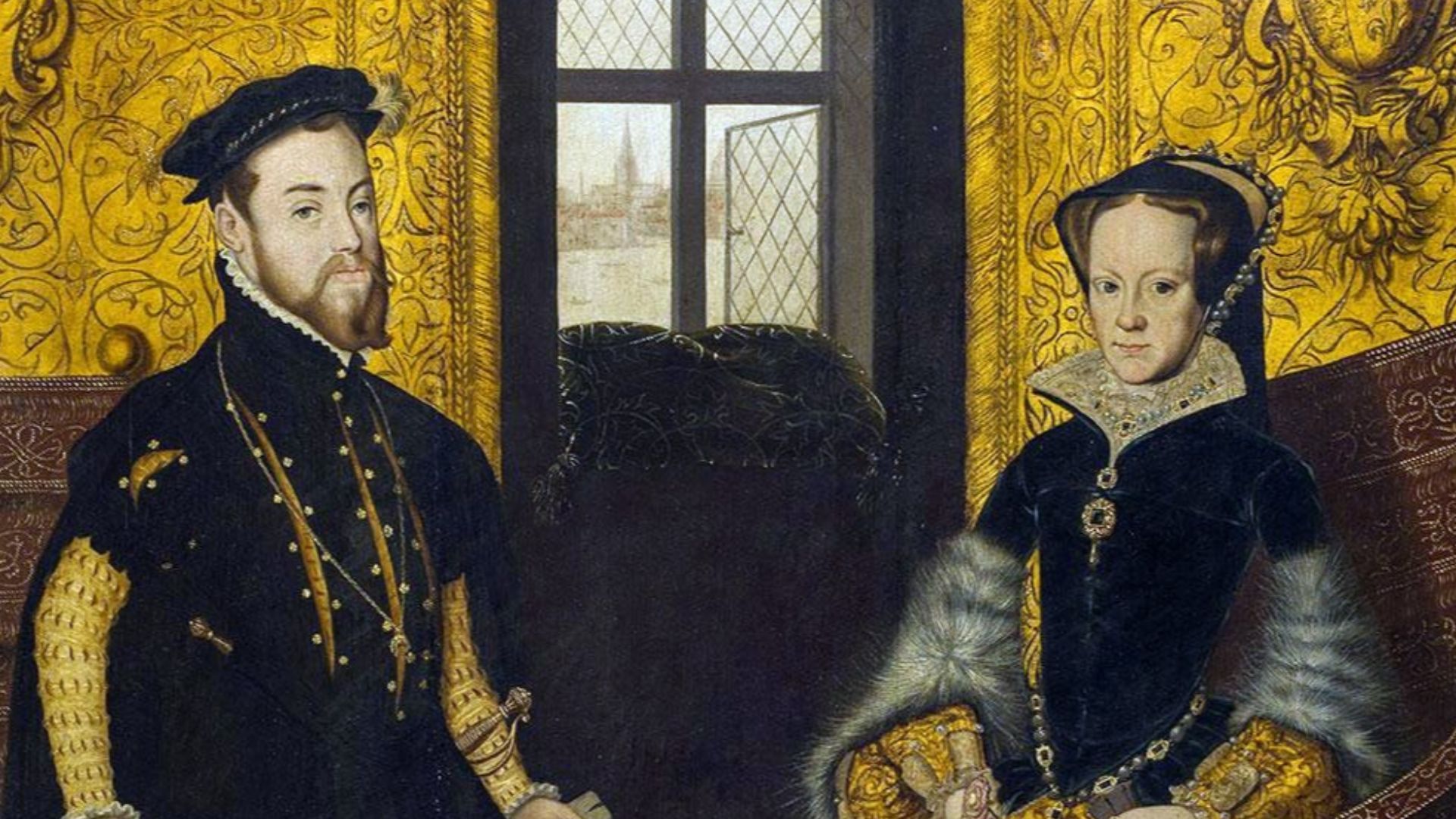 Portrait of King Philip II of Spain and Queen Mary I of England