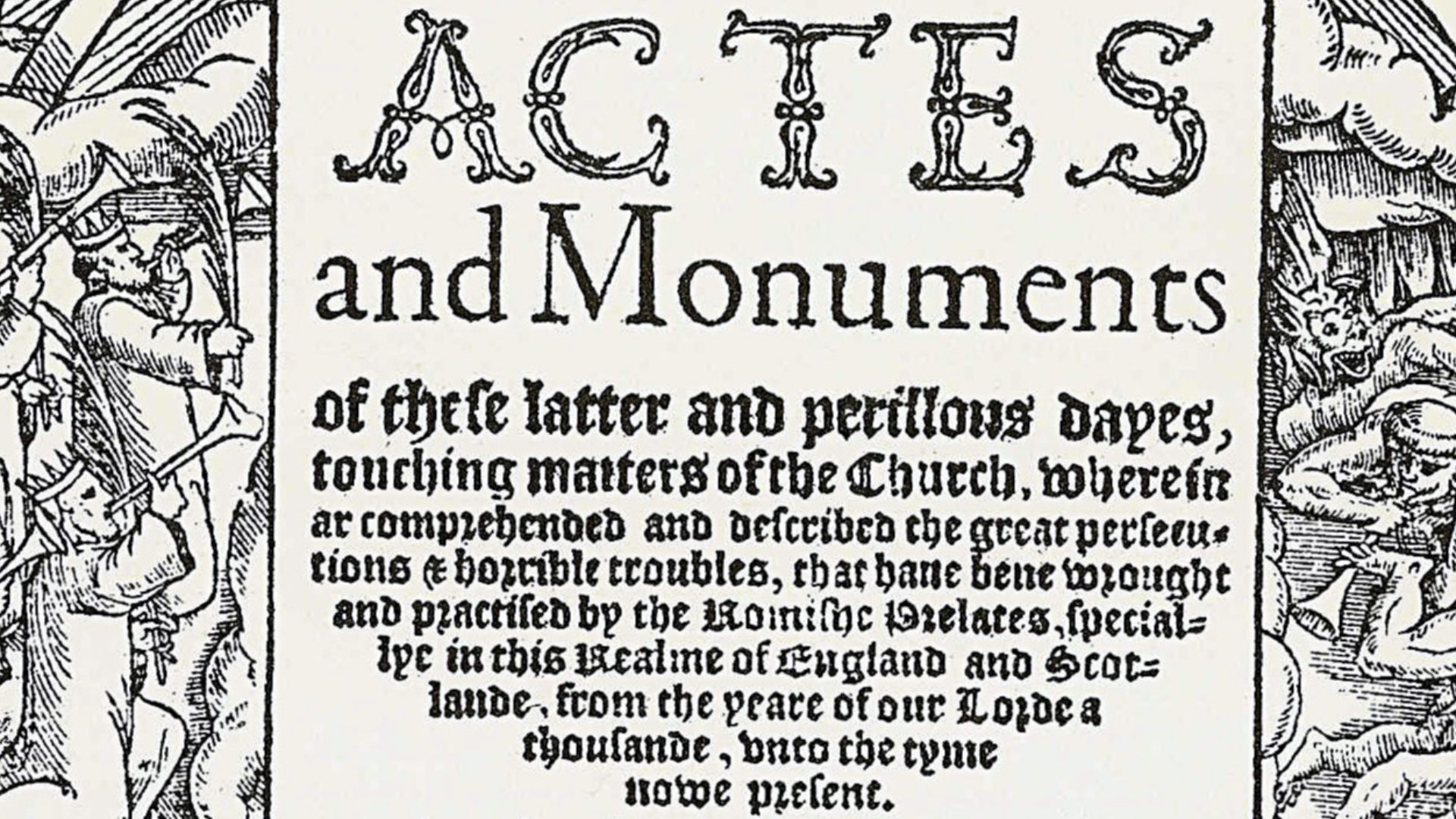 Title page of John Foxe's Book of Martyrs.