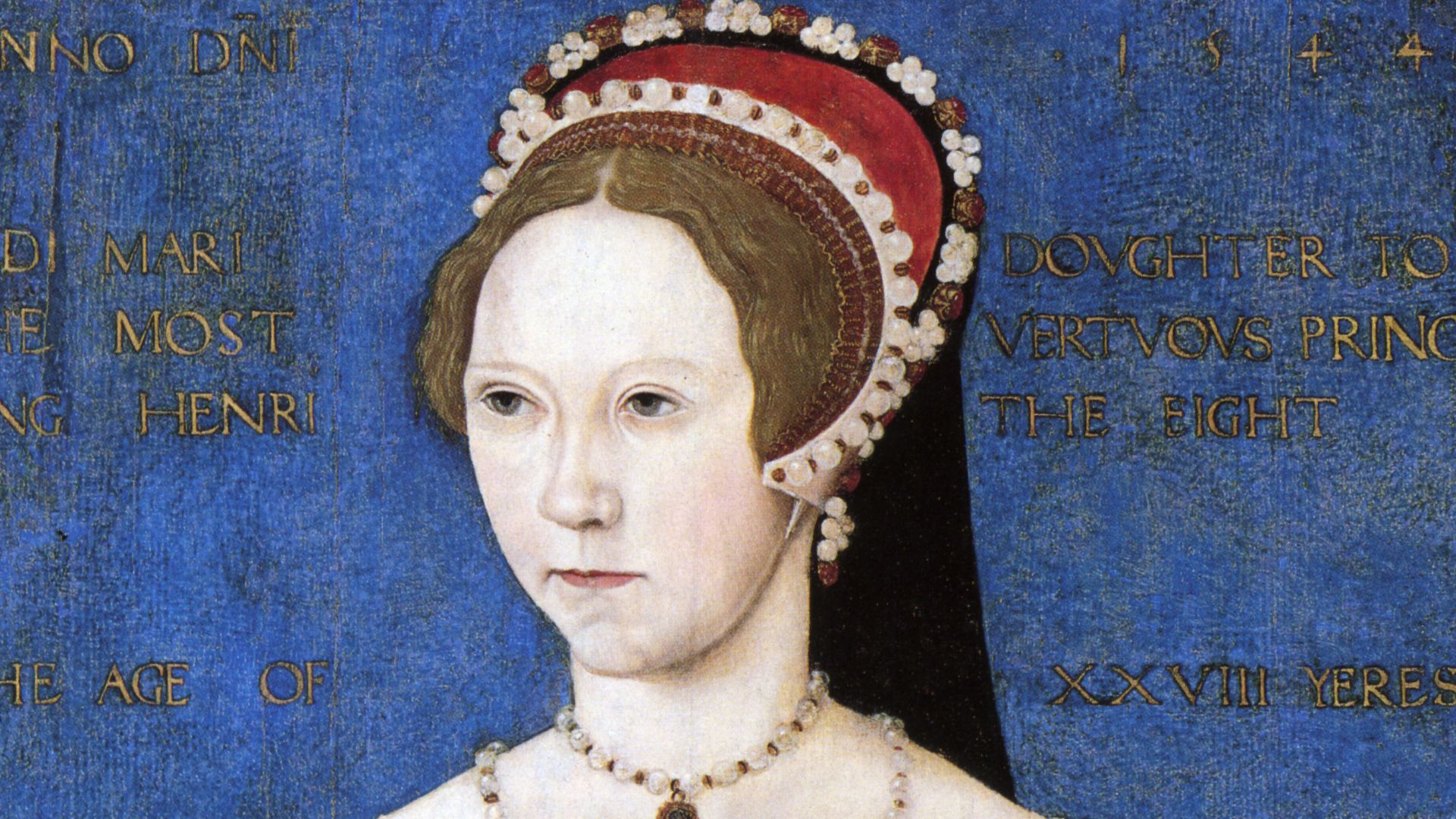 This image is a JPEG version of the original PNG image at File: Mary I by Master John.png.
Generally, this JPEG version should be used when displaying the file from Commons, in order to reduce the file size of thumbnail images.
However, any edits to the i