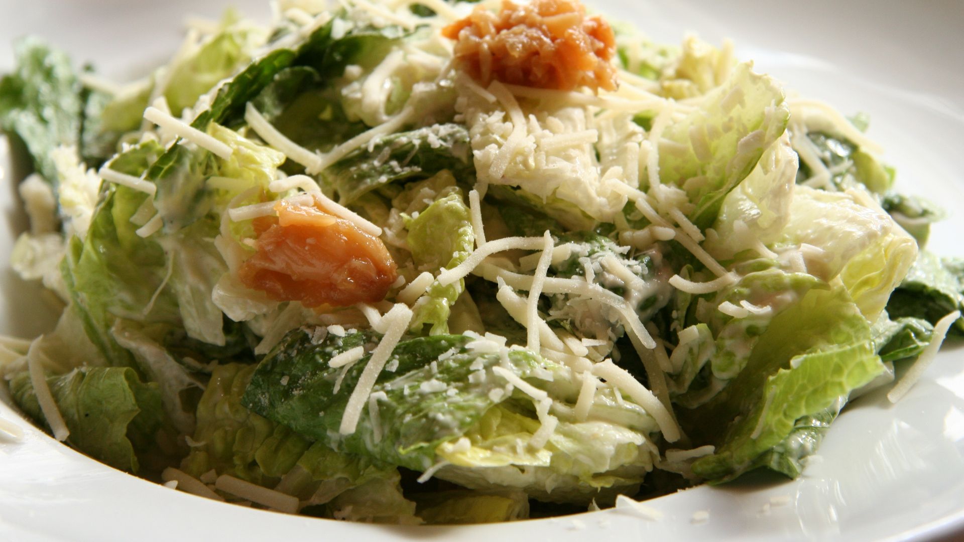 Caesar salad in Milestones restaurant in Yaletown, downtown Vancouver BC Canada