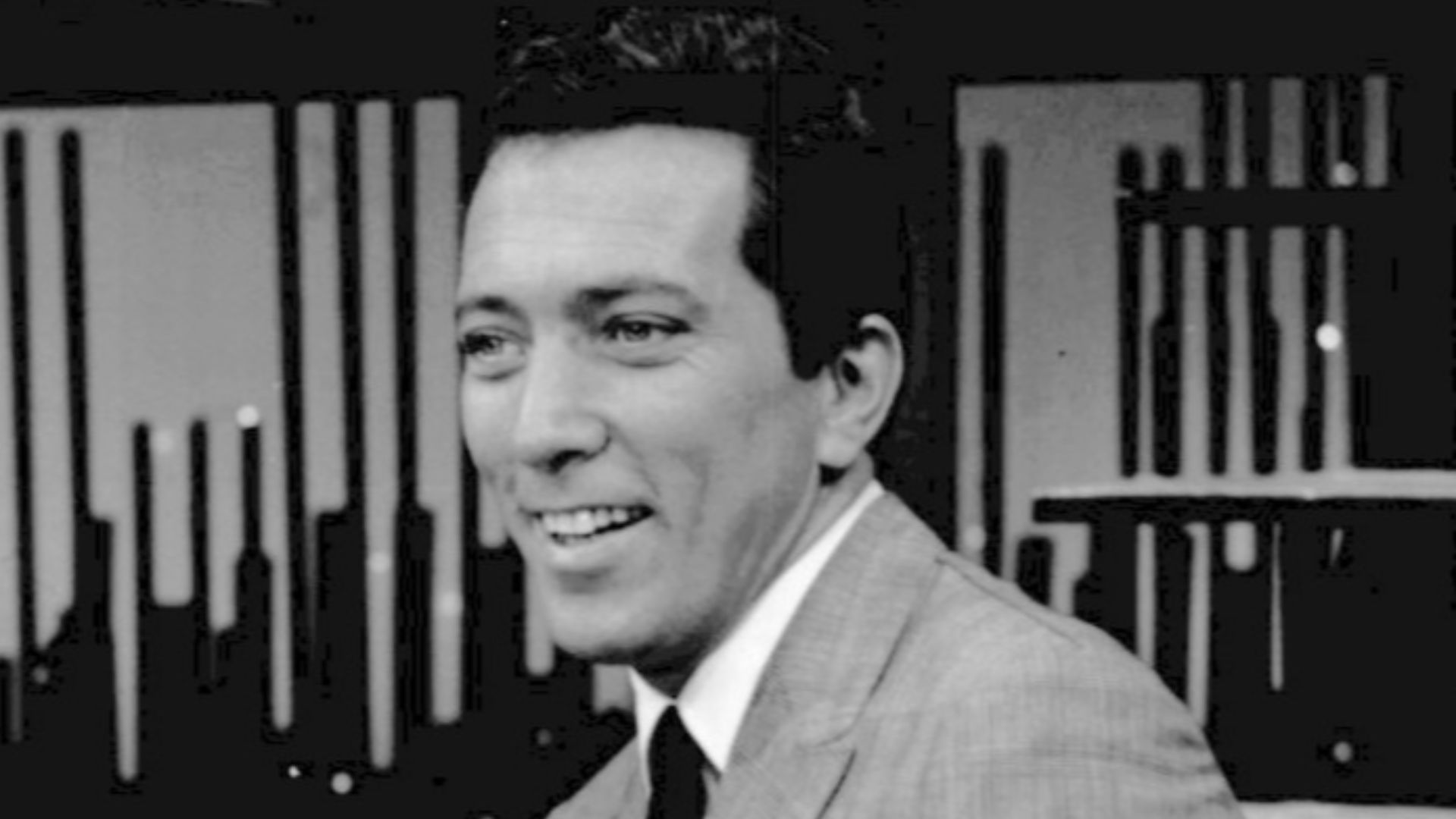 Photo of Andy Williams in 1963 as the host of the Grammy Awards.