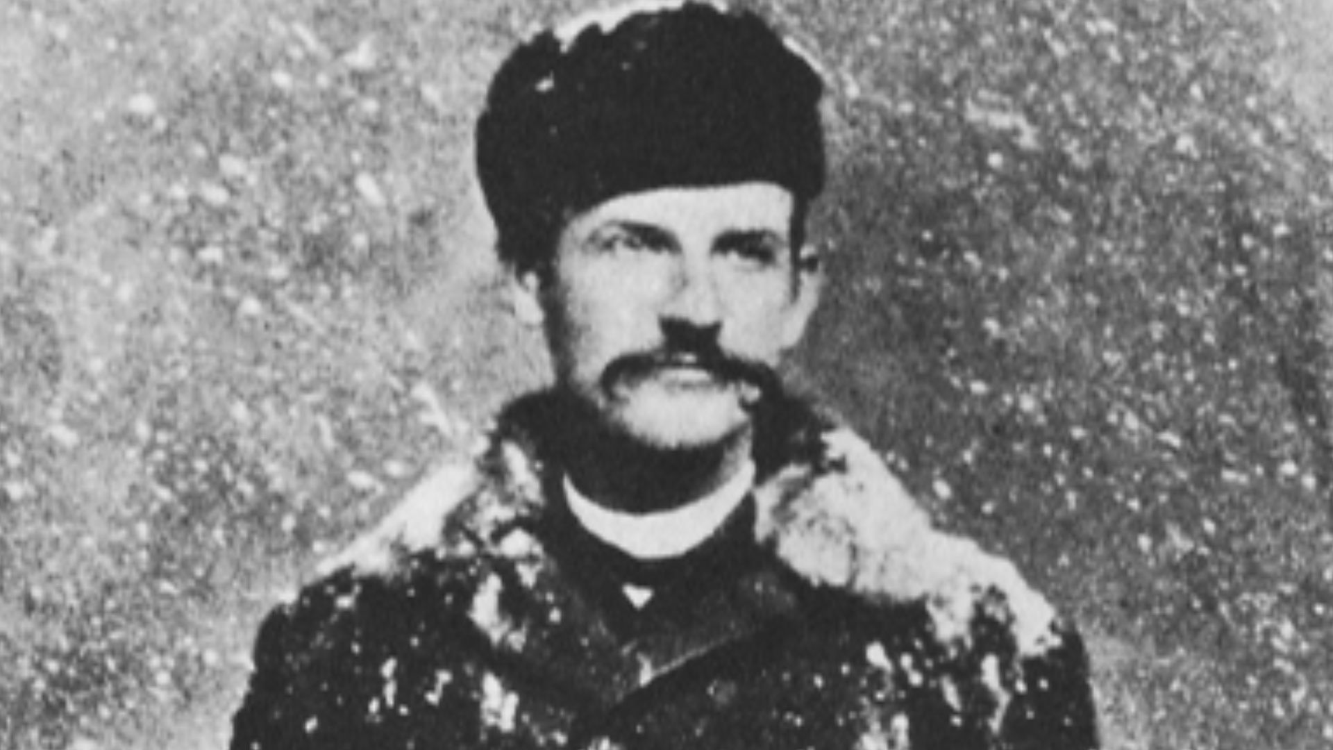Frank M. Canton in Wyoming Winter Scene. Likely when he was Sheriff of Johnson County before 1886. Artist and date unknown.