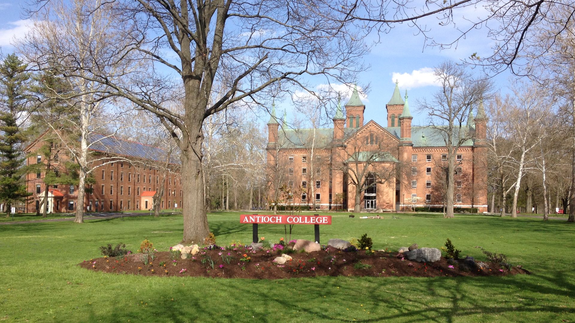 A photo of Antioch College campus grounds.