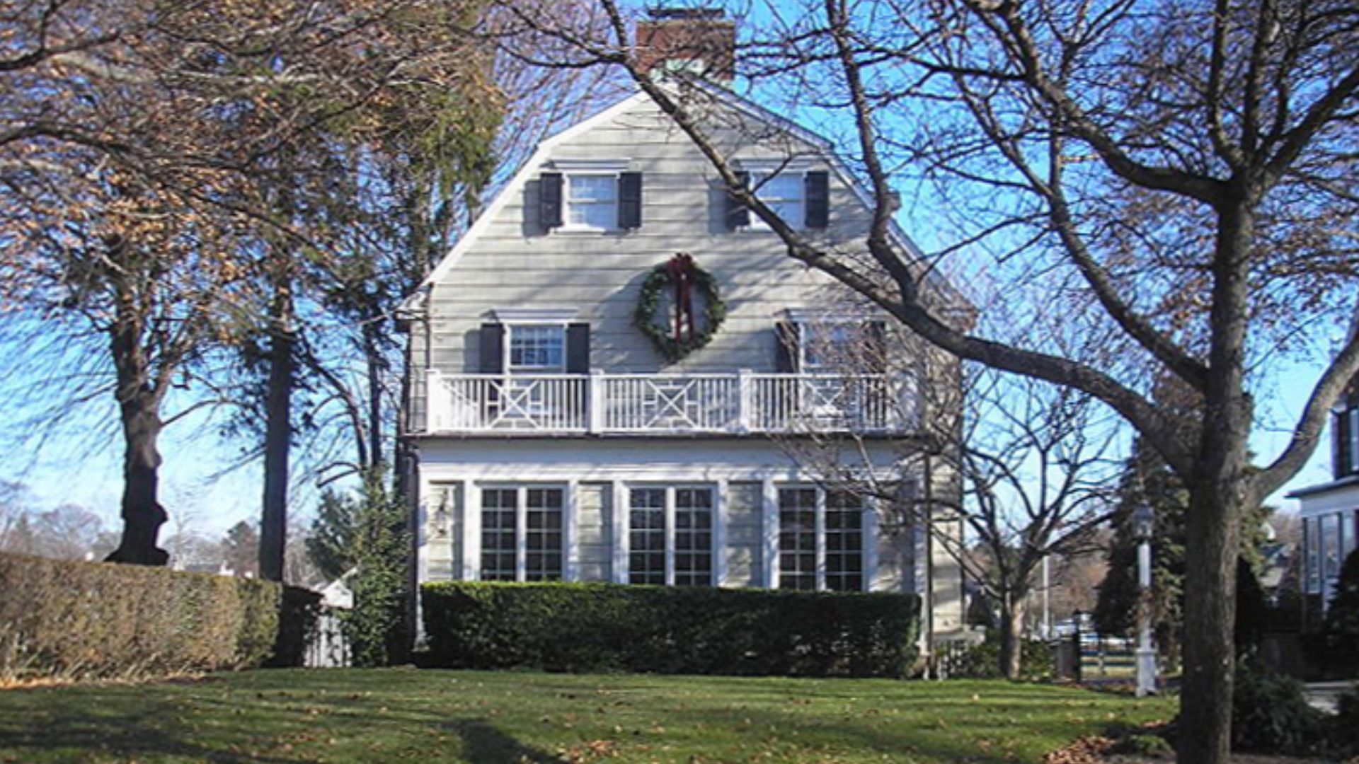 The house featured by the movie The Amityville Horror, built circa 1924, at 112 Ocean Avenue, Amityville, New York, United States. By the time this photograph was taken, the address had been changed to discourage curiousity-seekers.