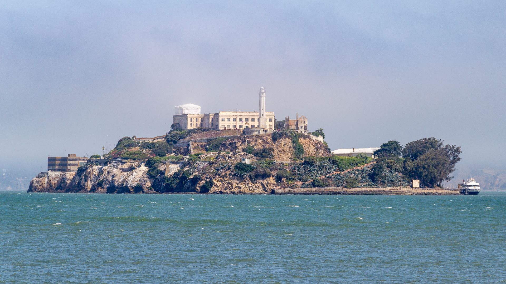 View of Alcatraz (from Pier 39), San Francisco, California, USAAlcatraz, the rocky island in San Francisco Bay, transformed from a strategic military base to the most notorious maximum security prison in the United States. Originally designated as a milit