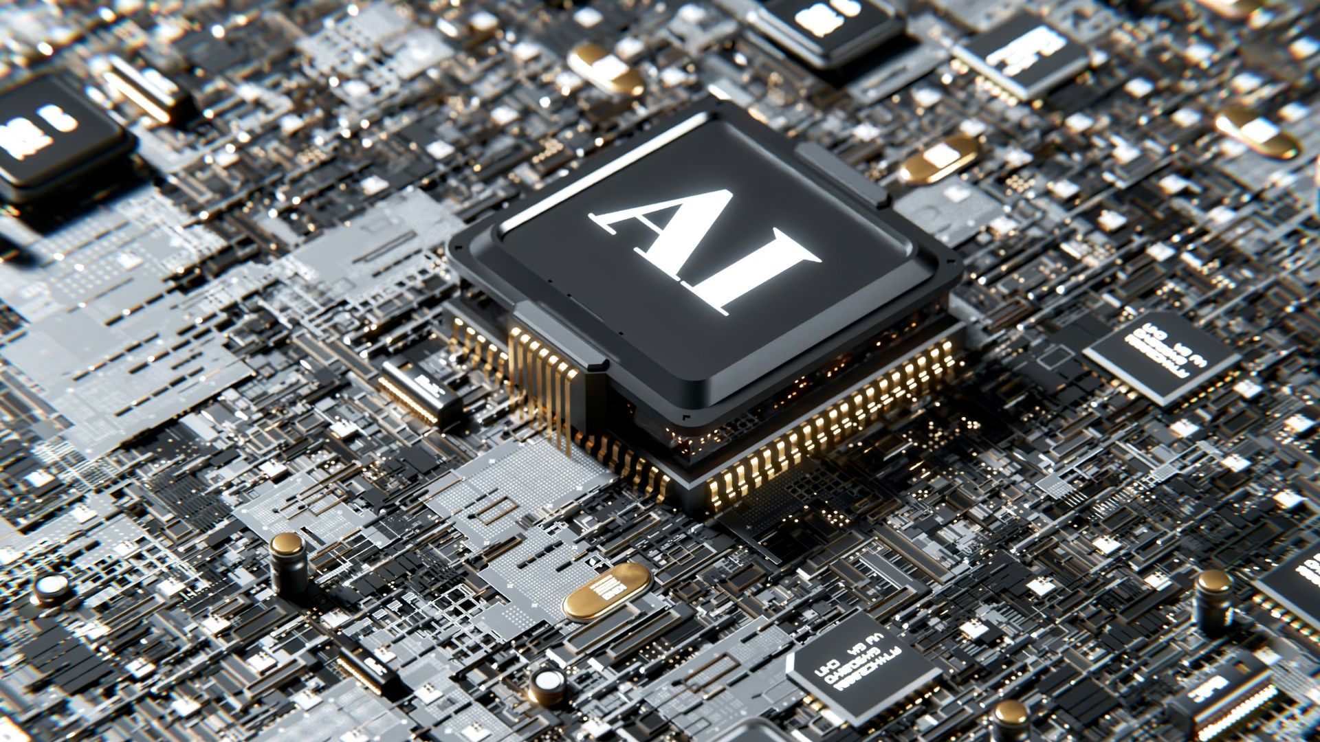 a computer chip with the letter a on top of it
