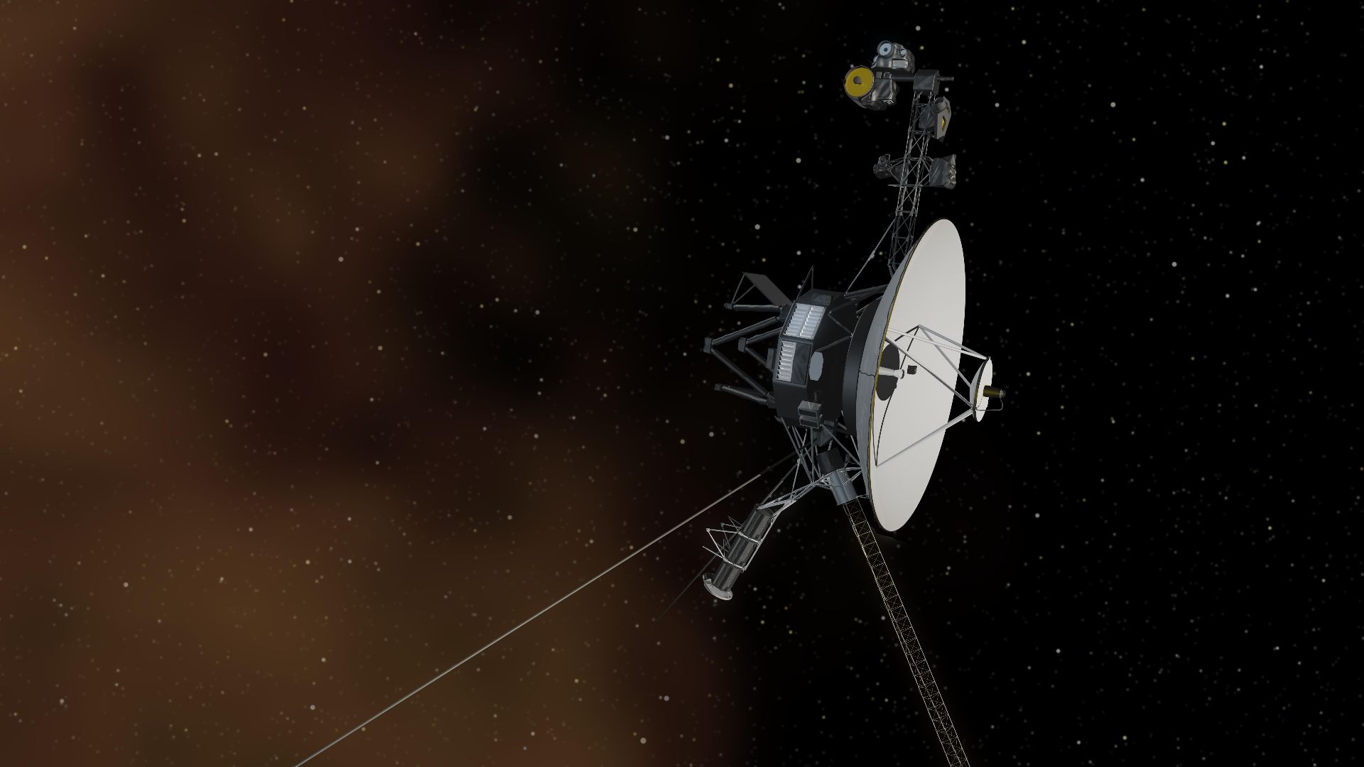 This artist's concept depicts NASA's Voyager 1 spacecraft entering interstellar space, or the space between stars. Interstellar space is dominated by the plasma, or ionized gas, that was ejected by the death of nearby giant stars millions of years ago. Th
