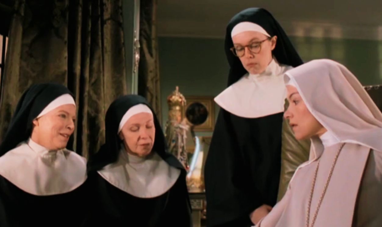 Screenshot from Nasty Habits (1977)