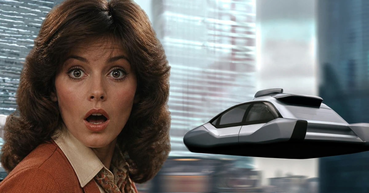 Algorithmically-generated image of a Flying car