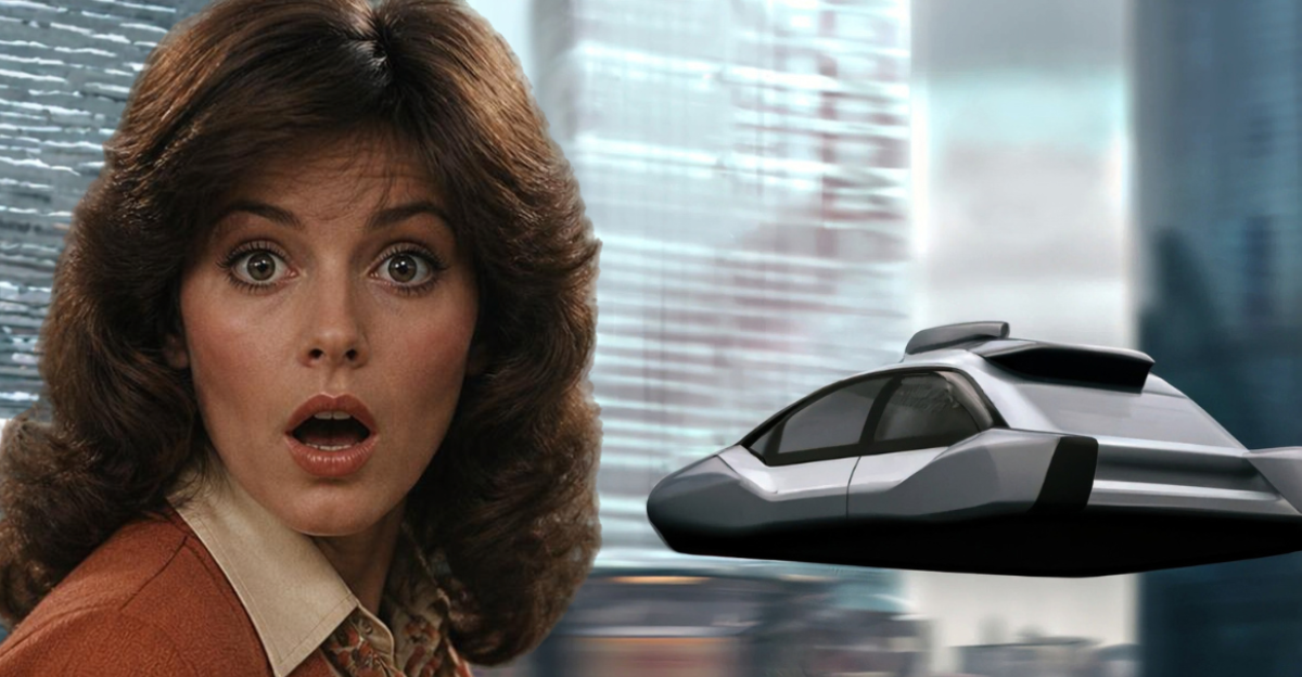 Algorithmically-generated image of a Flying car