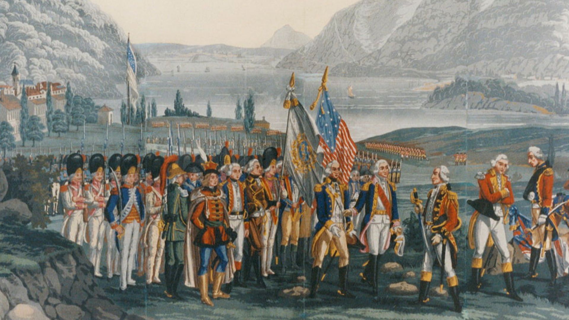 File:George Washington Accepts the Surrender of British General Cornwallis, by Jean Zuber et Cie.jpg