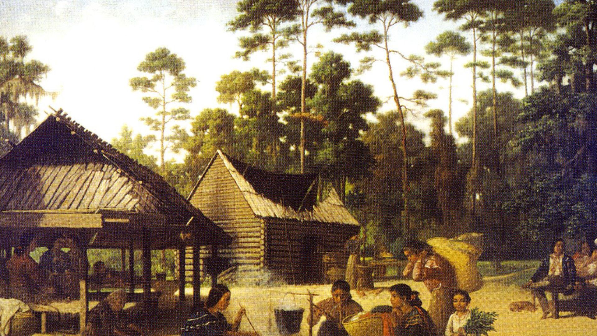 File:Choctaw Village by Francois Bernard.jpg