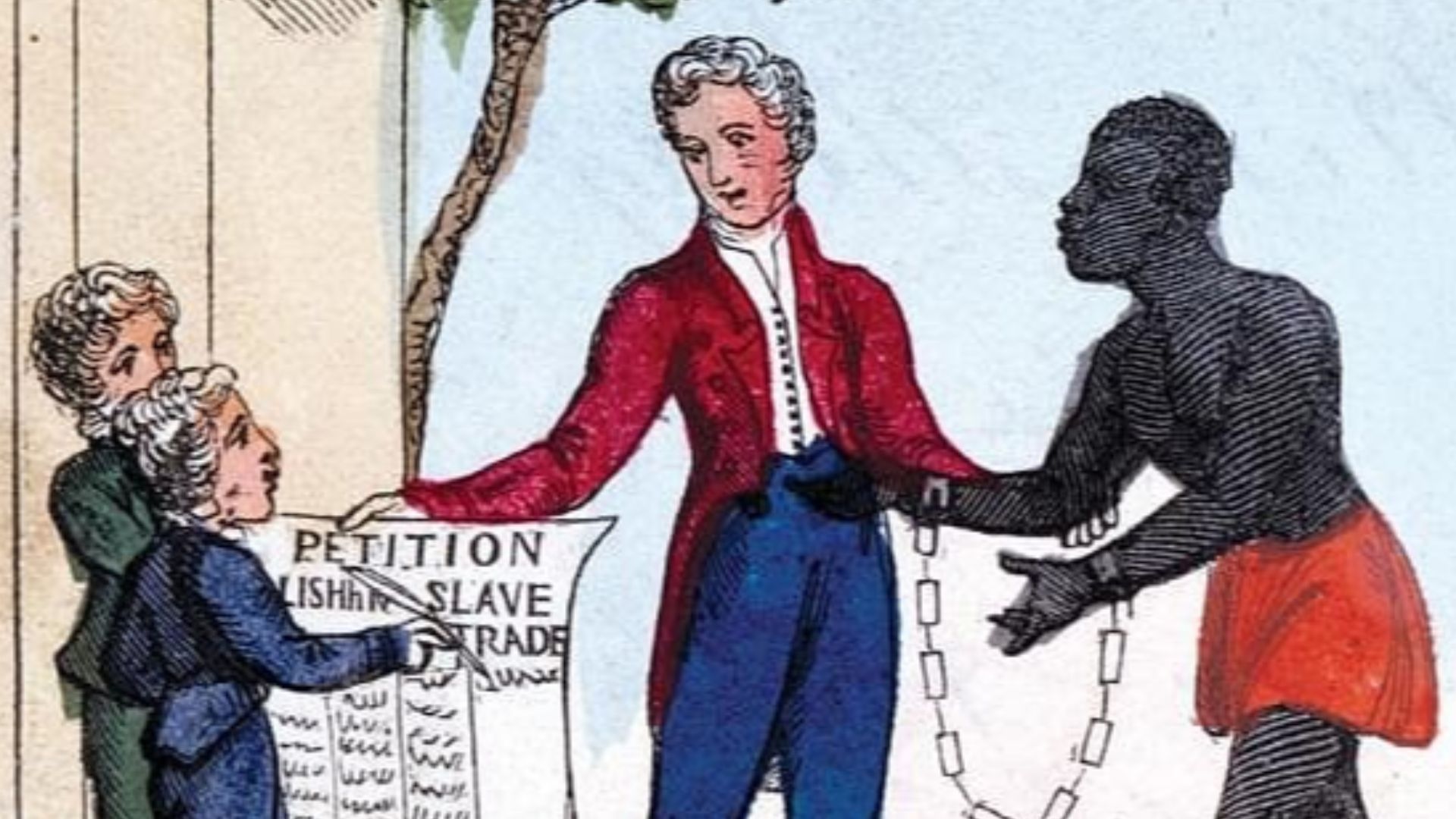 UNSPECIFIED - CIRCA 1754: The Petition for Abolishing the Slave-Trade. 'Come, listen to my plaintive ditty,/Ye tender hearts, and children dear/And, should it move your souls to pity,/Oh try to end the griefs you hear.' From Ameilia Opie The Black Man's Lament: or How to Make Sugar, London, 1826. 