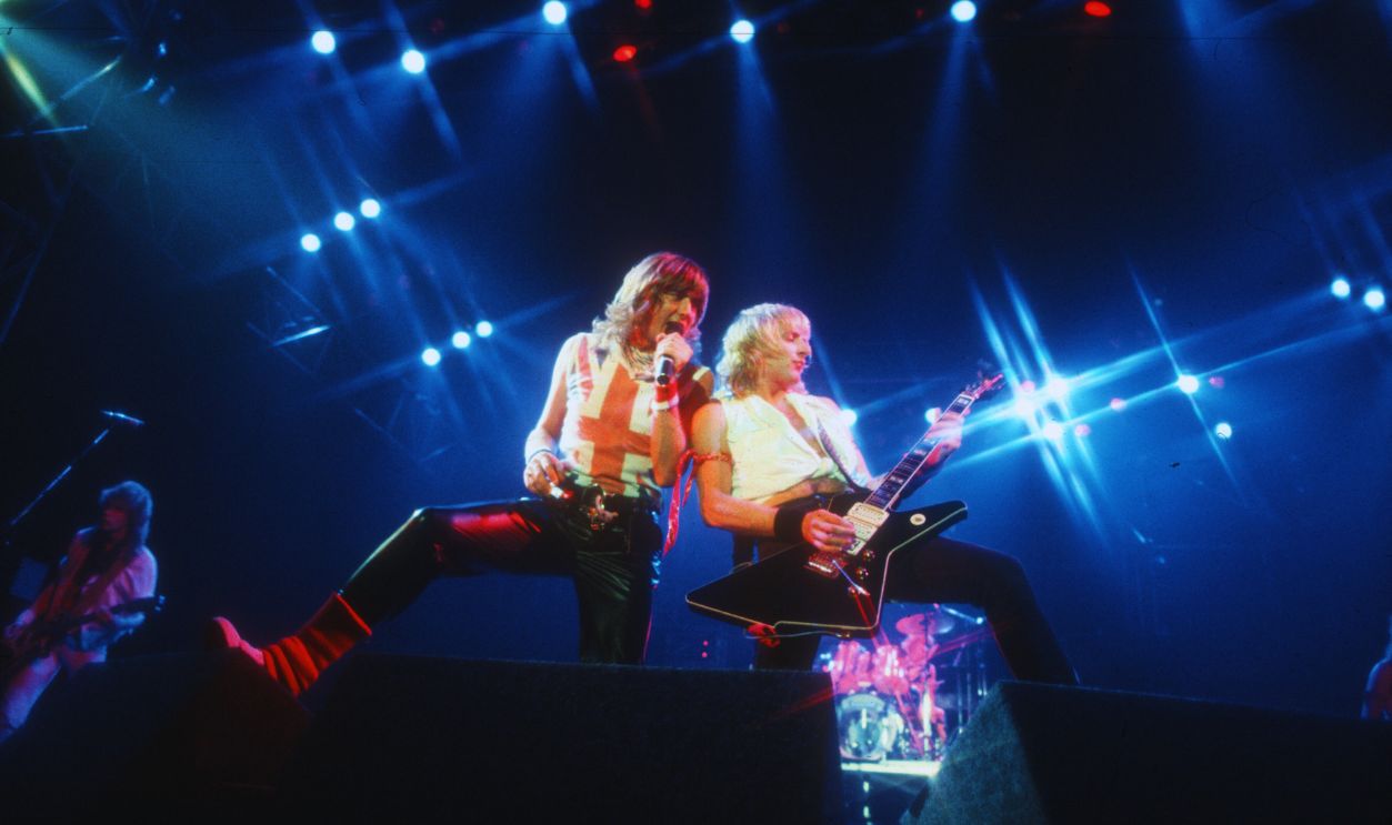 Gettyimages - 74260660, Def Leppard Performing ROCHESTER, NEW YORK: Def Leppard performing in concert in Rochester, New York.