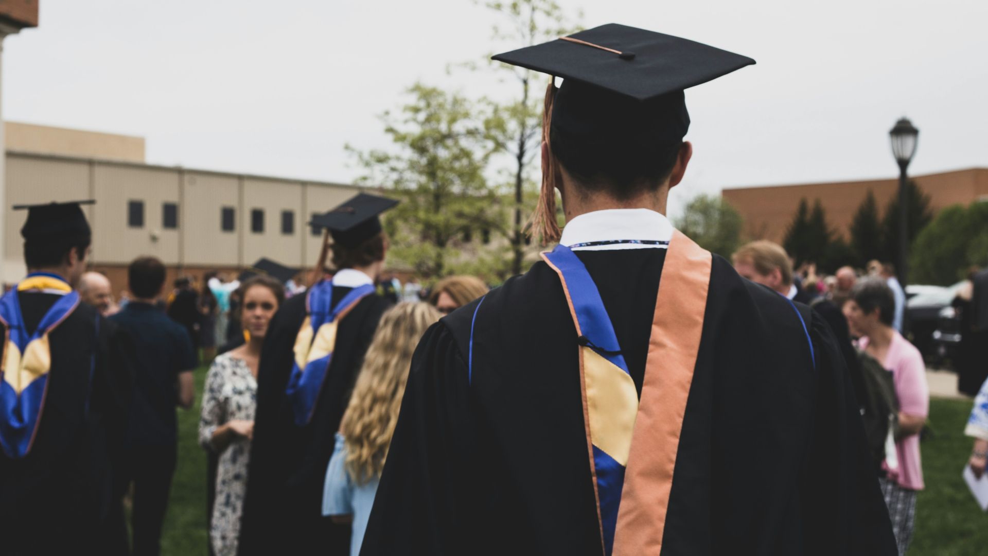 man wearing academic gown