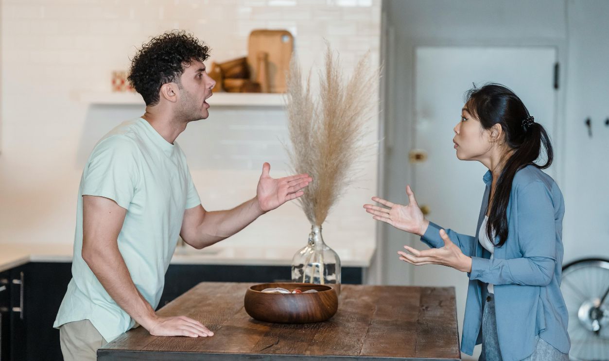 A Couple Talking while Arguing