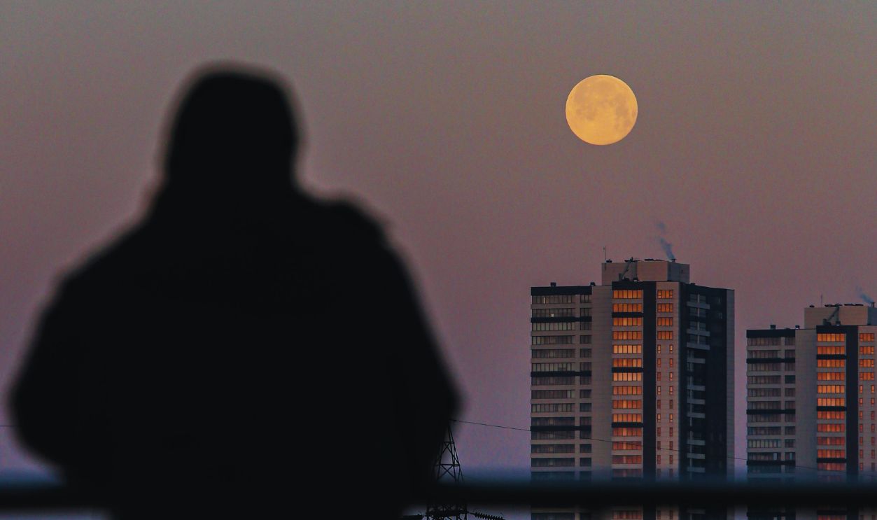 Silhouette of a Person during Sunrise