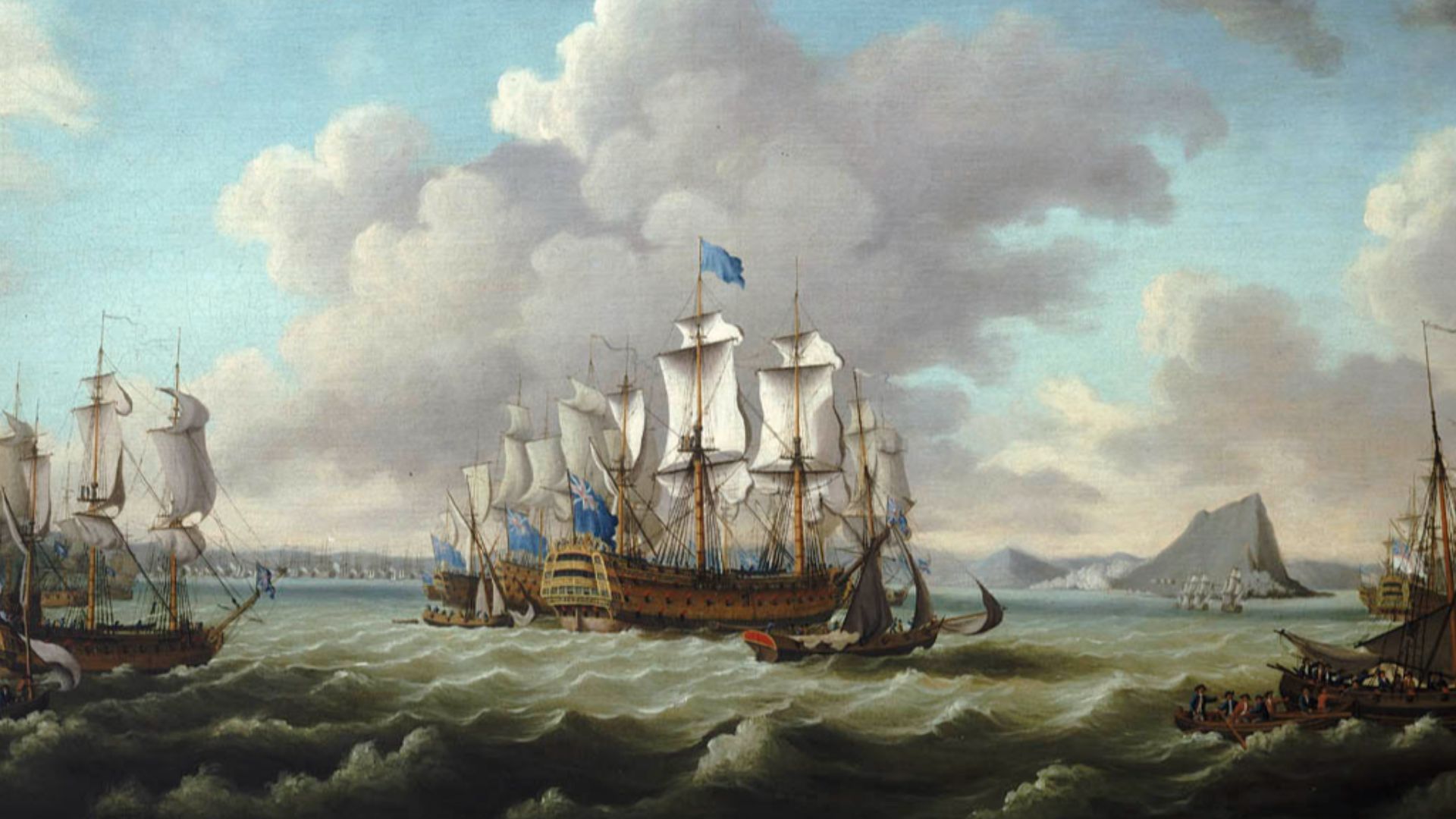 File:Escadre de Richard Howe en vue de Gibraltar 1782.jpg