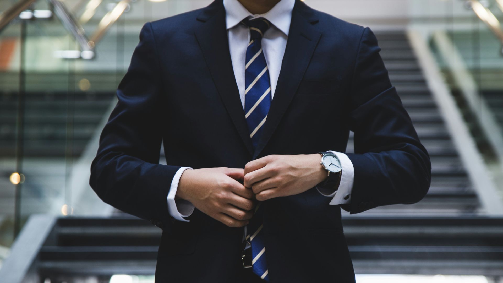 person standing near the stairs