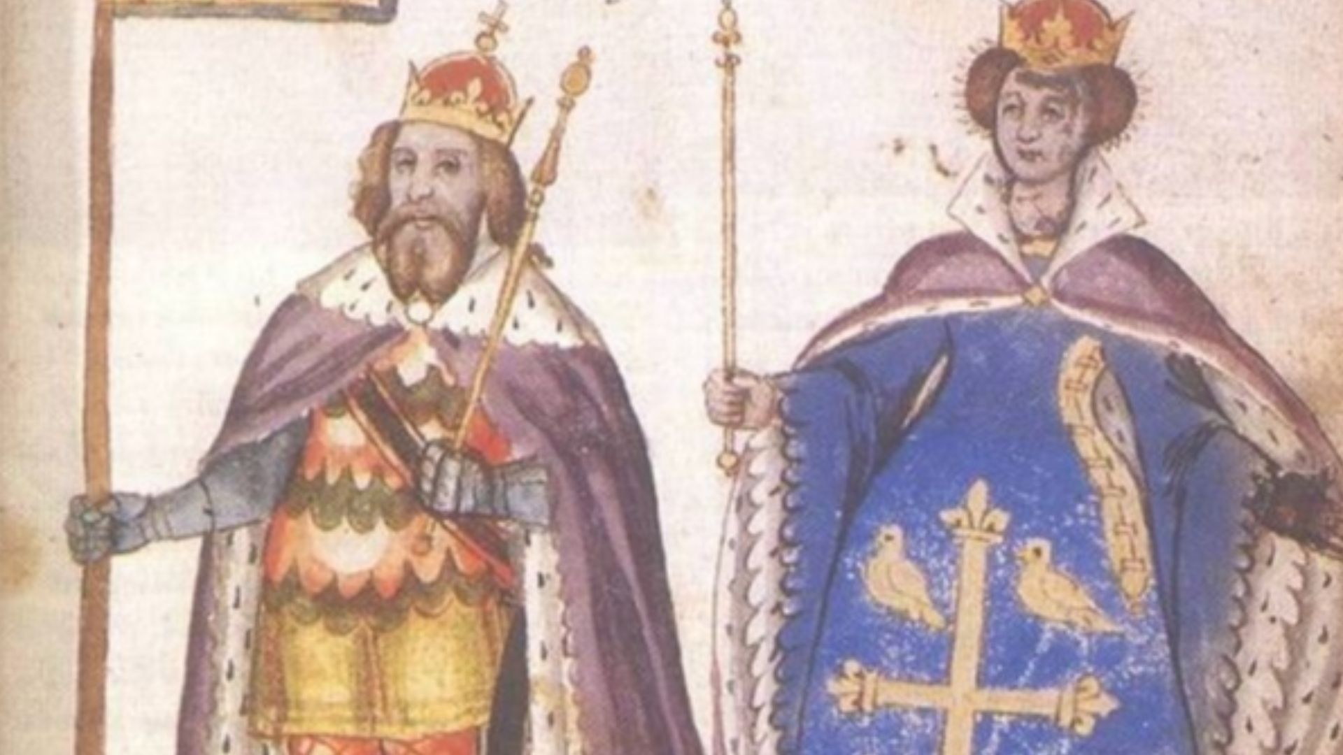 File:Malcolm III and Queen Margaret from the Seton Armorial, 1591.jpg