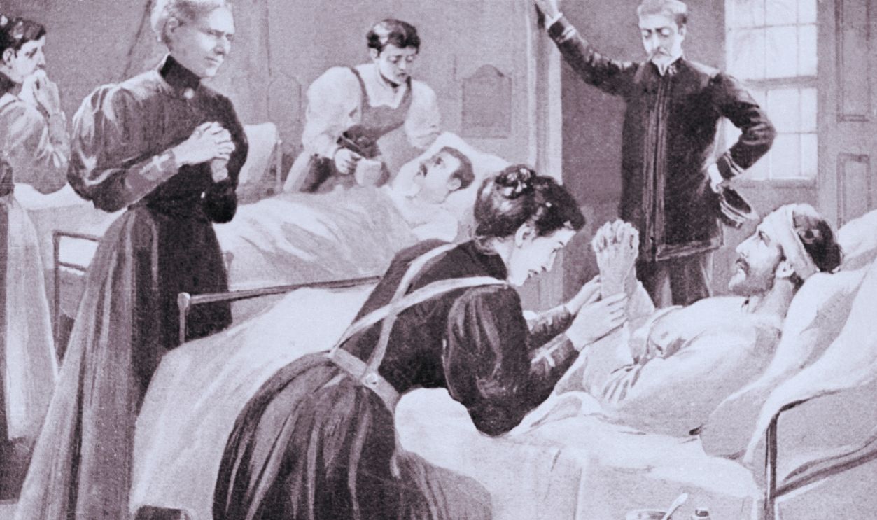 Gettyimages - 515414882, Red Cross Administrator Clara Barton and Nurses with Patients