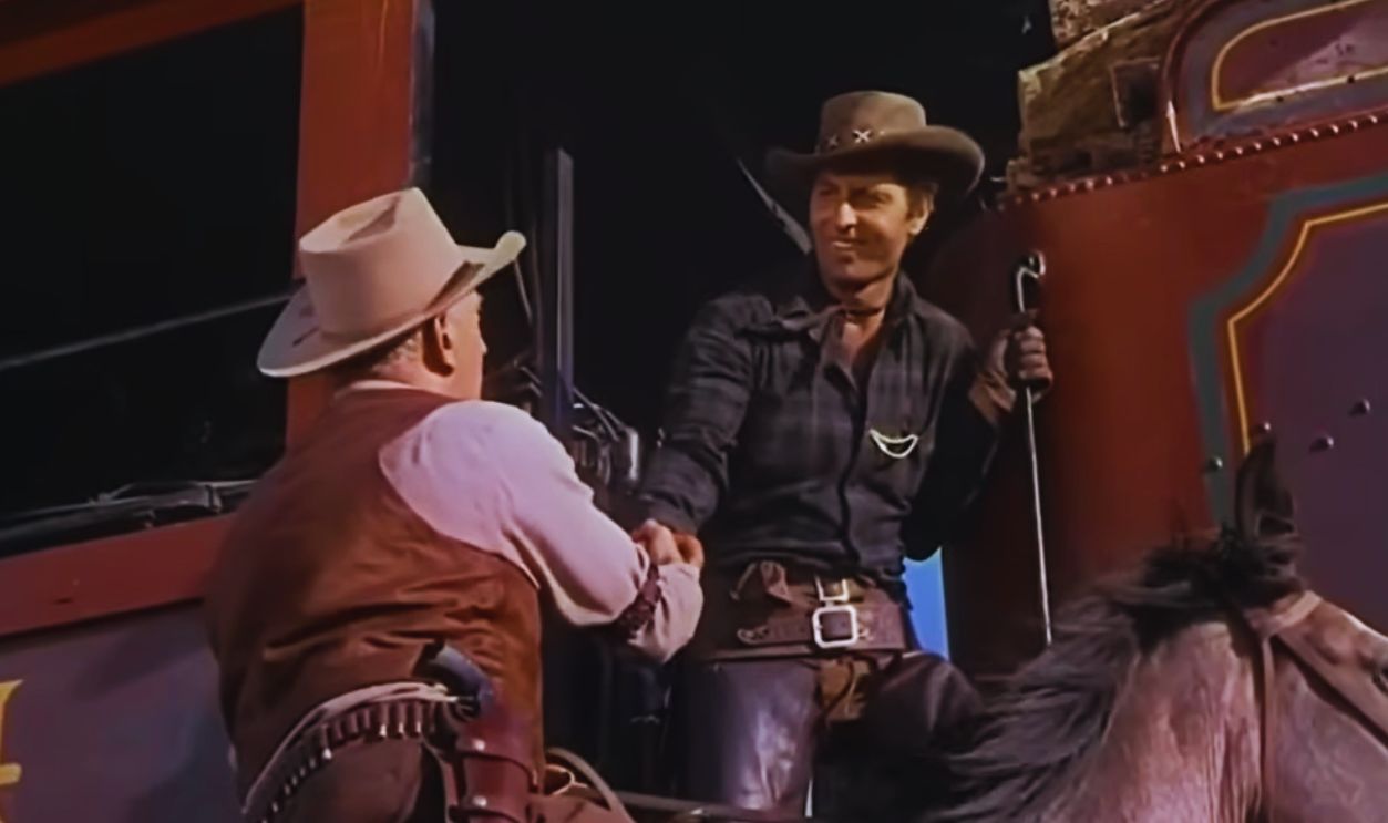 Screenshot from The Texas Rangers (1951)