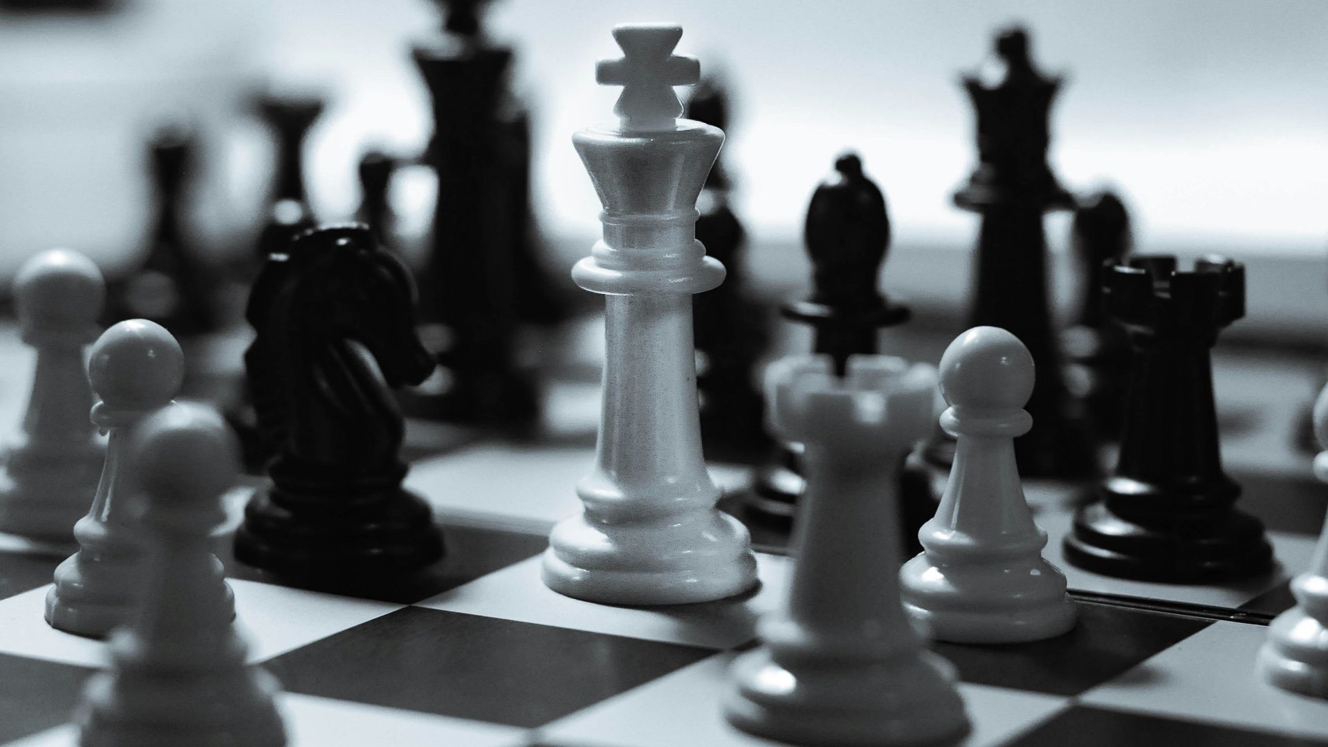 chess pieces on chess board