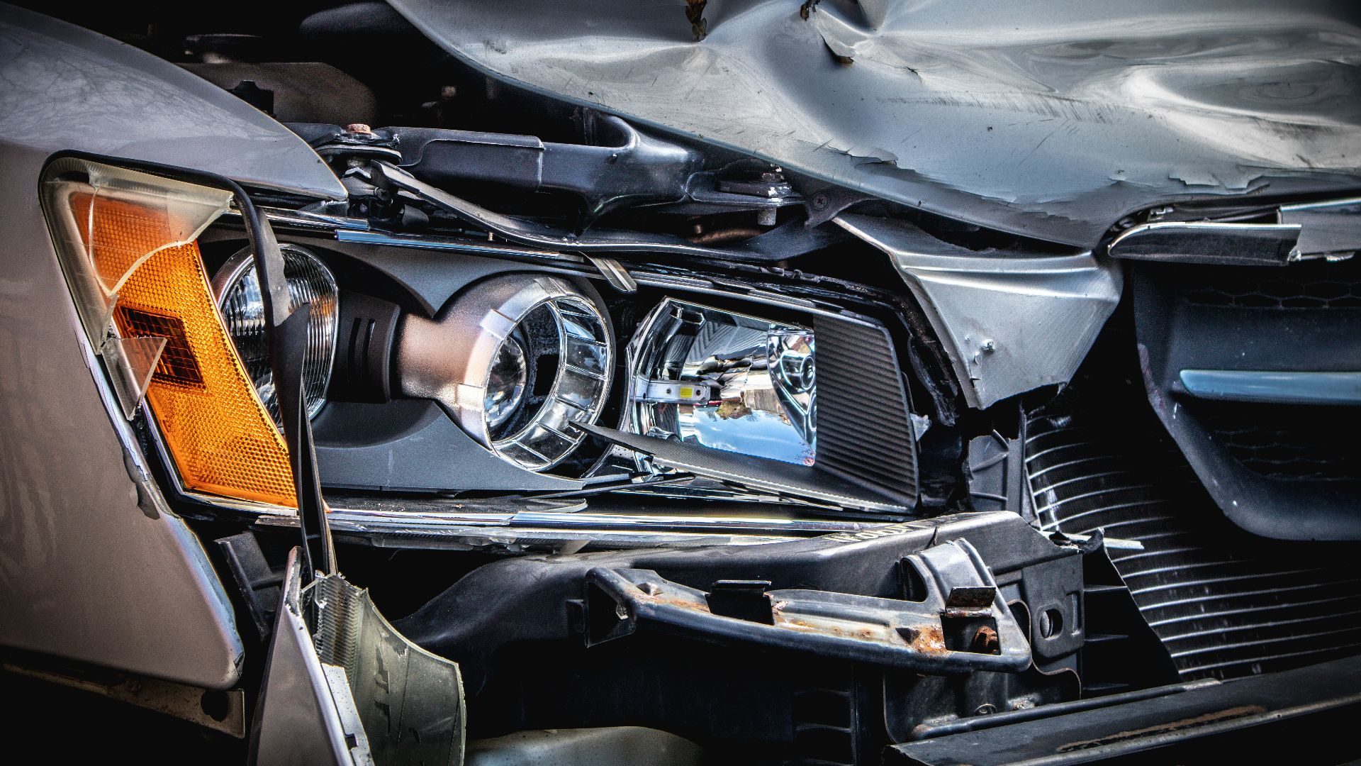 silver and black car engine