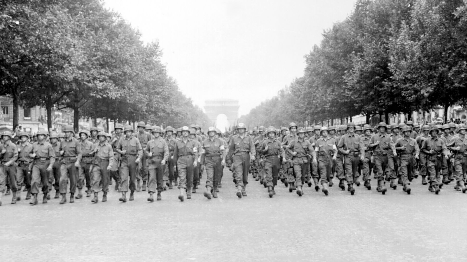 File:American troops march down the Champs Elysees.jpg