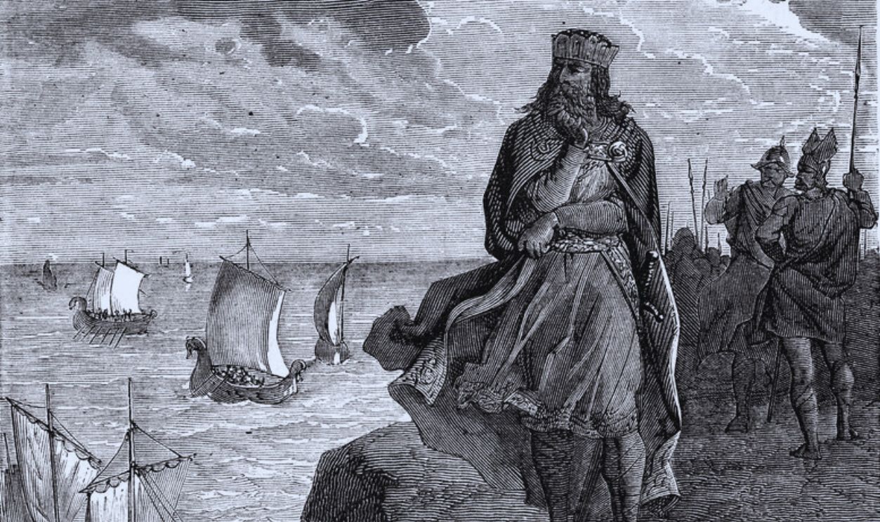 Charlemagne looking at the Norman ships 