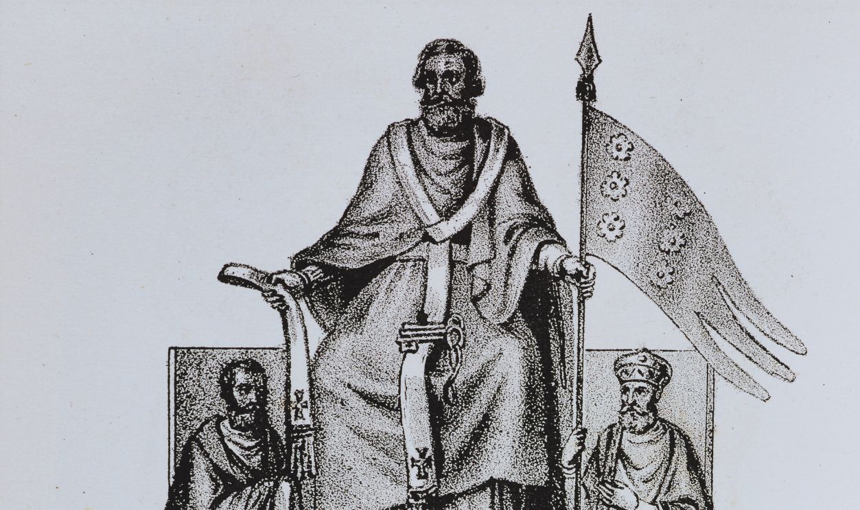 Gettyimages - 1162762353, Charlemagne seated on throne