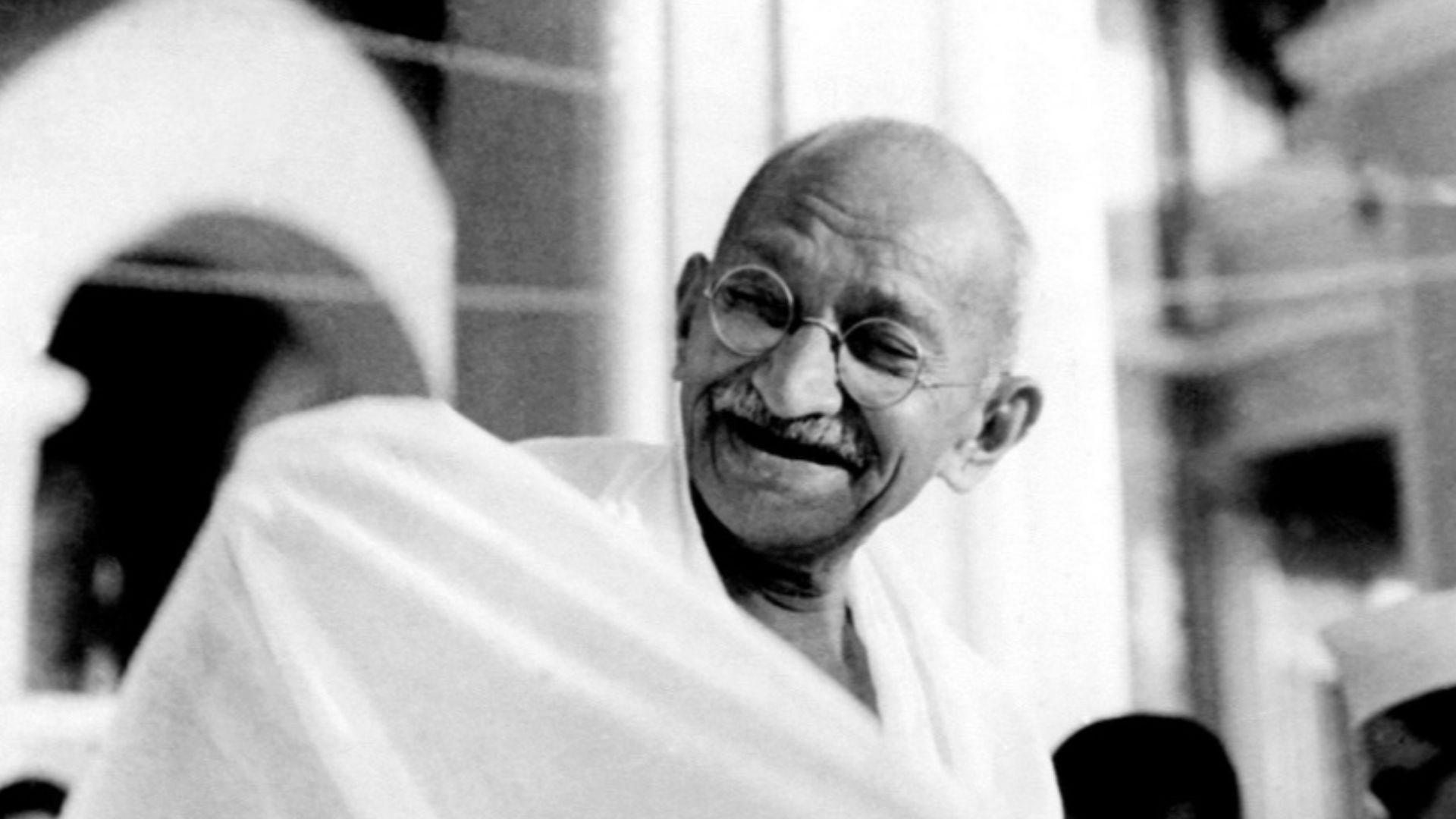 File:Mahatma Gandhi laughing.jpeg