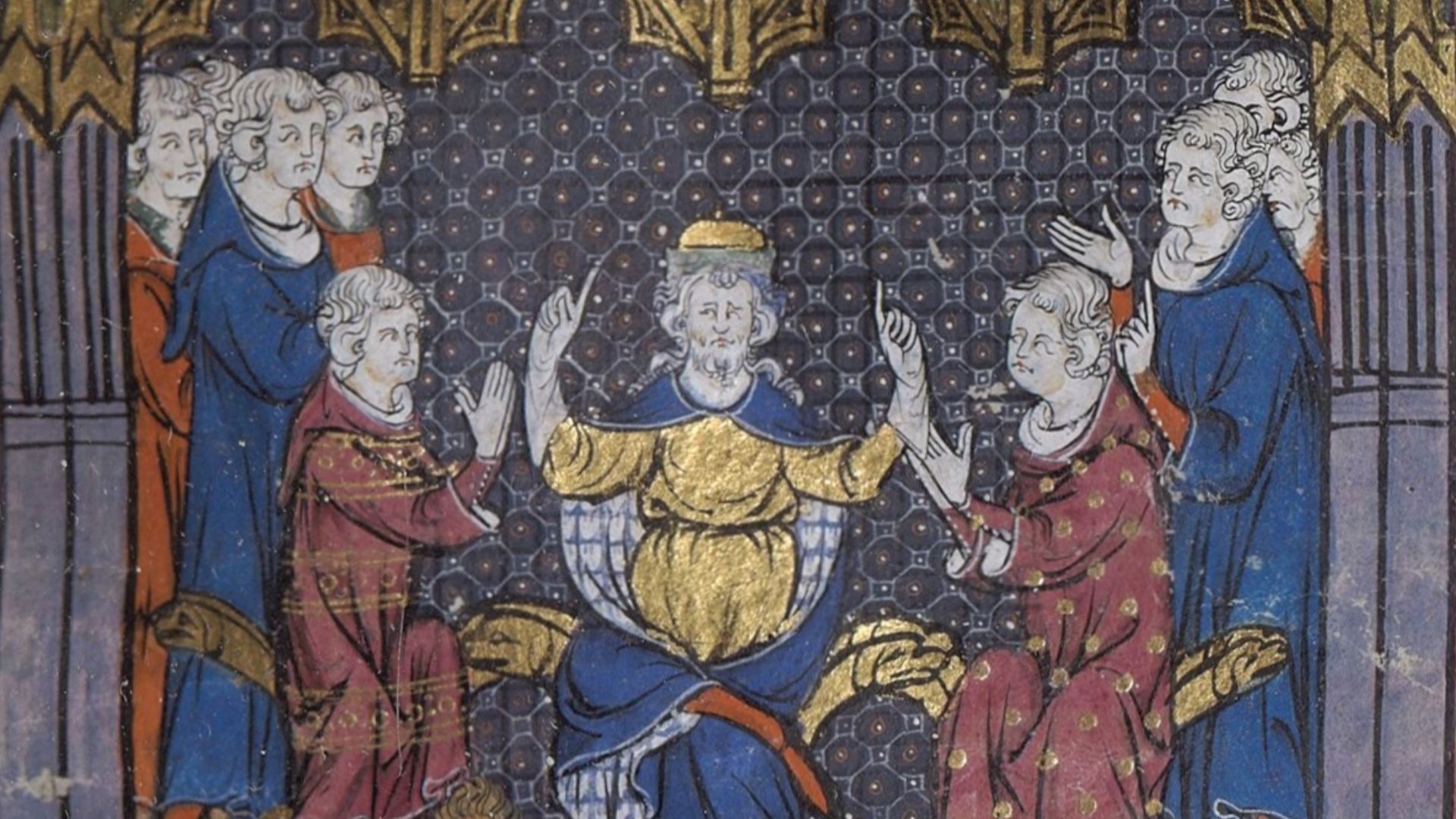 File:Charles Martel divise le royaume entre Pépin et Carloman.jpg